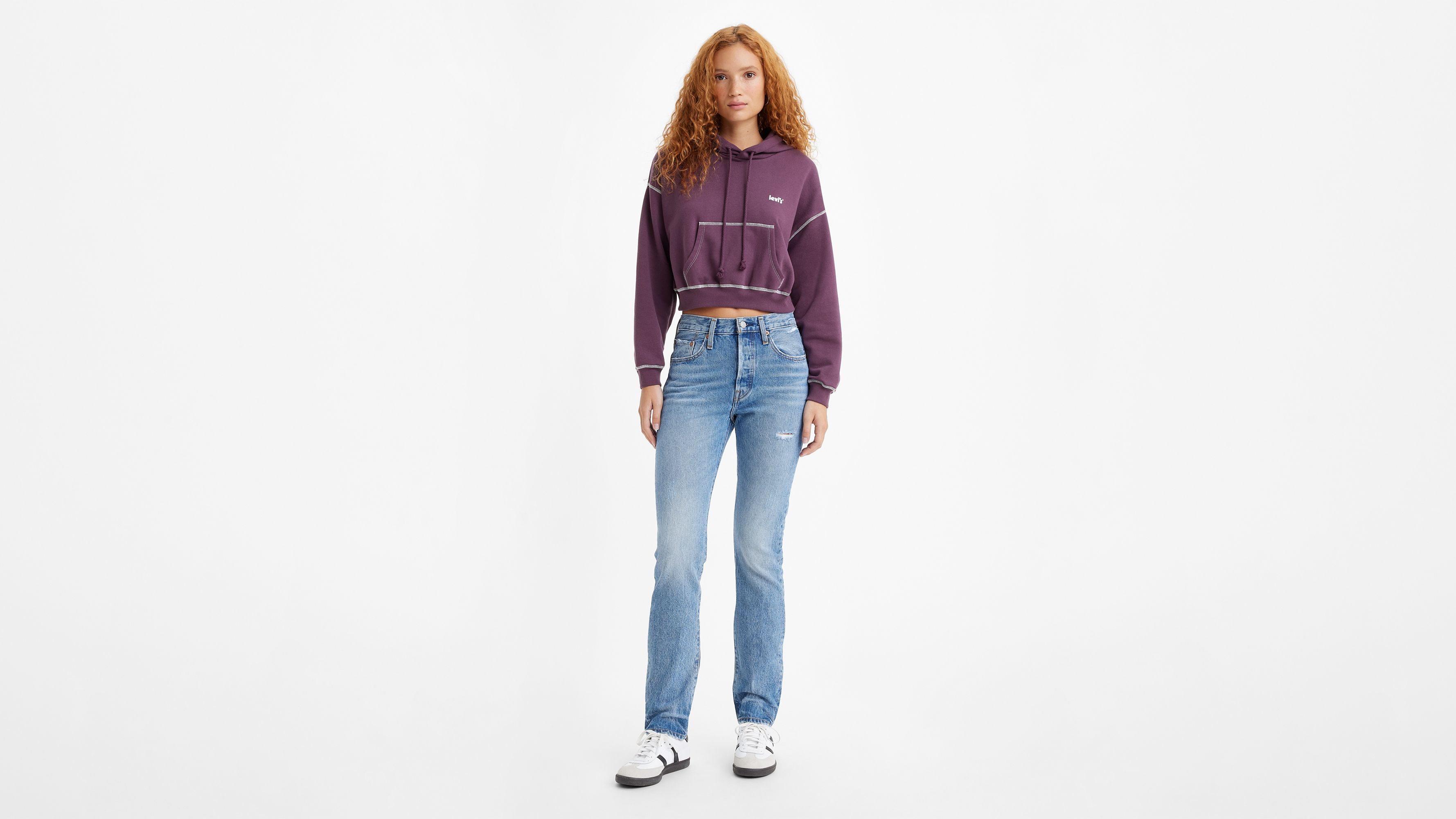 Awesome 1980s Purple High Waisted Straight Leg Denim Stretch Jeans