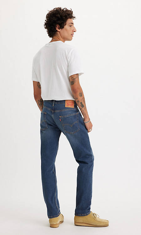 Men's Levi's 502 Regular Fit Tapered Faded Medium Blue Stretch Jeans # 295070003 