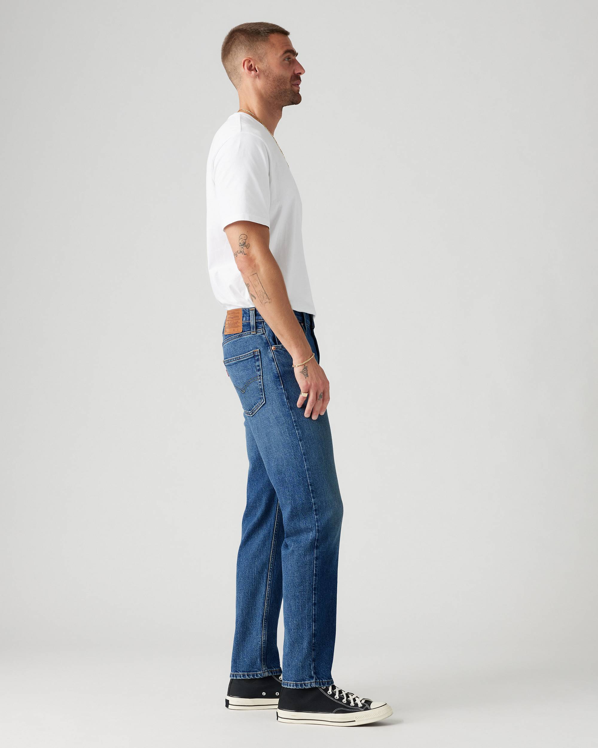 502™ Taper Fit Selvedge Men's Jeans - Medium Wash | Levi's® US 502™ Taper Fit Selvedge Men's Jeans - Medium Wash | Levi's® US