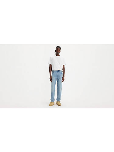리바이스 Levi 502 Taper Fit Mens Jeans,In Plain View - Light Wash - Stretch
