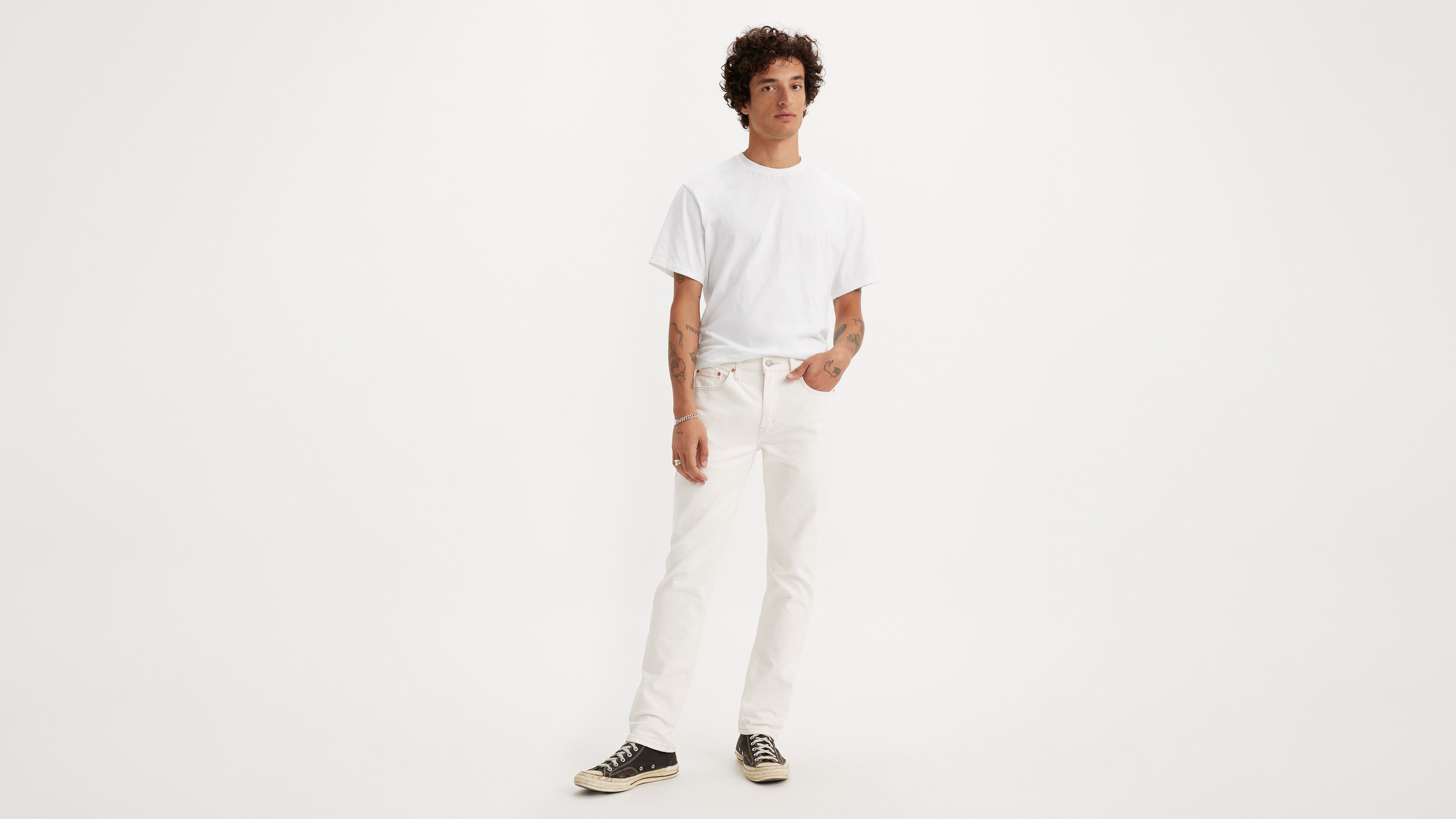 Levi's white stretch jeans best sale