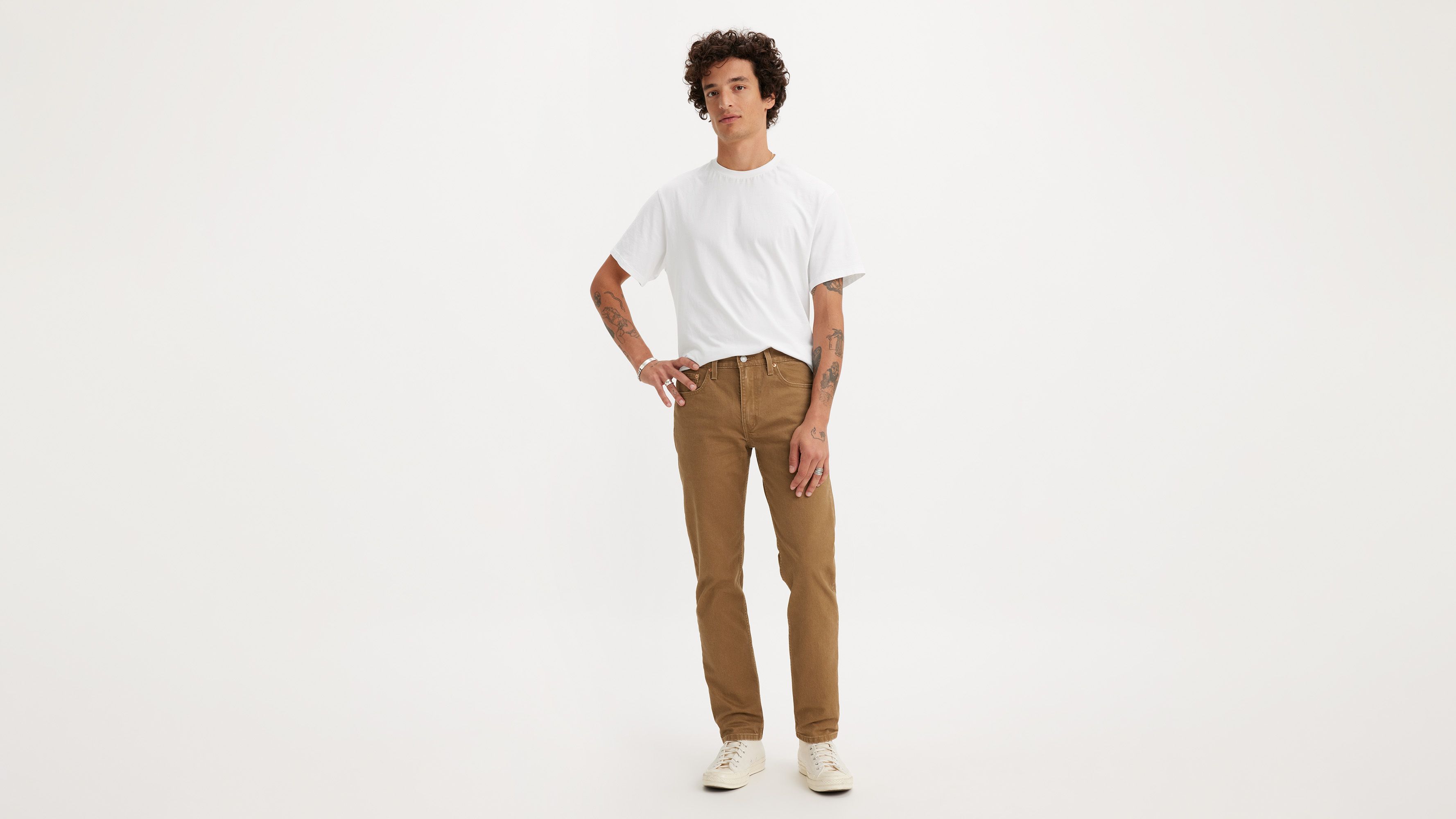 Levis 502 khaki best sale