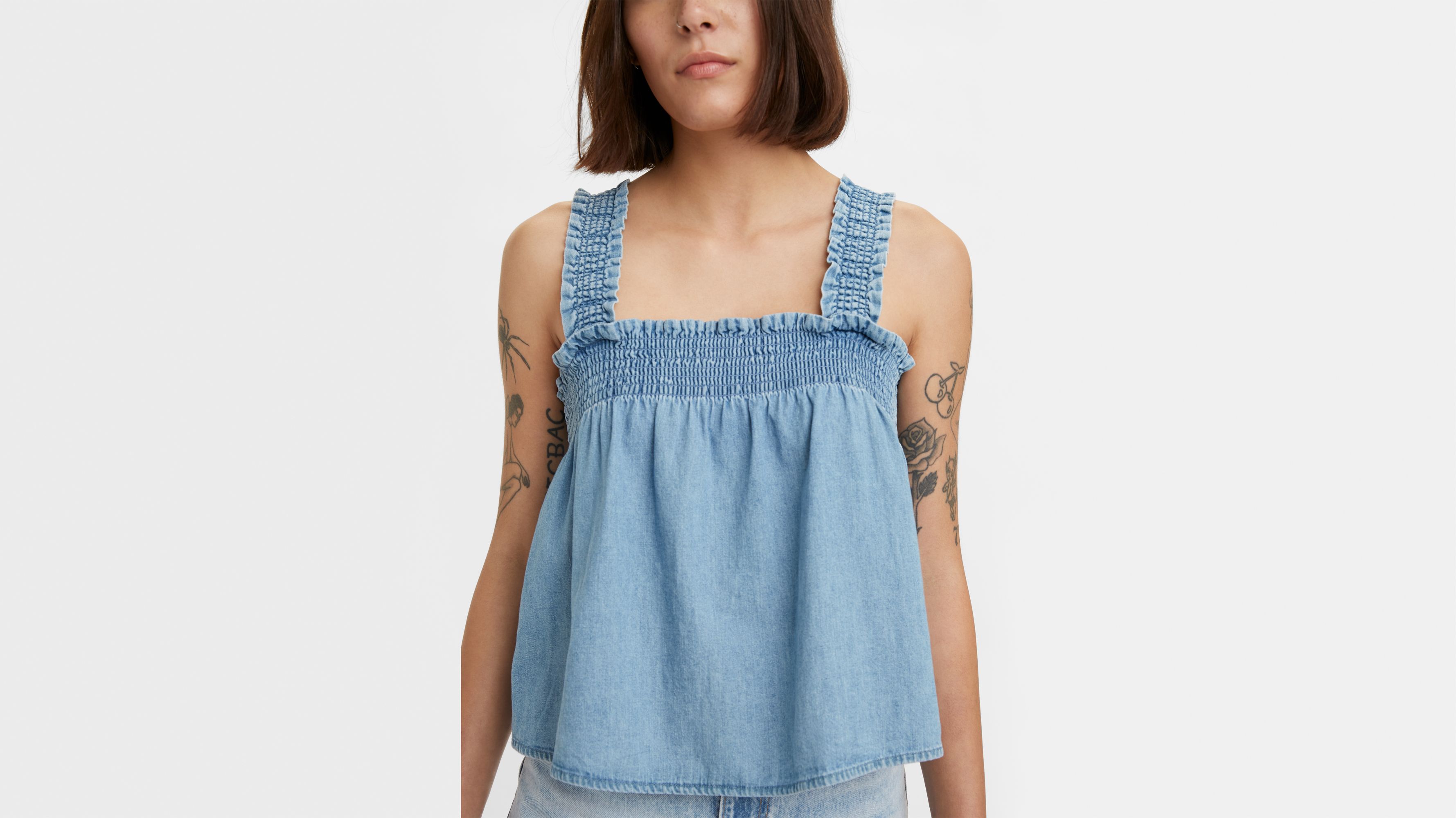 トップス enof ace camisole blue トップス enof ace camisole blue ENOF ace camisole / blue