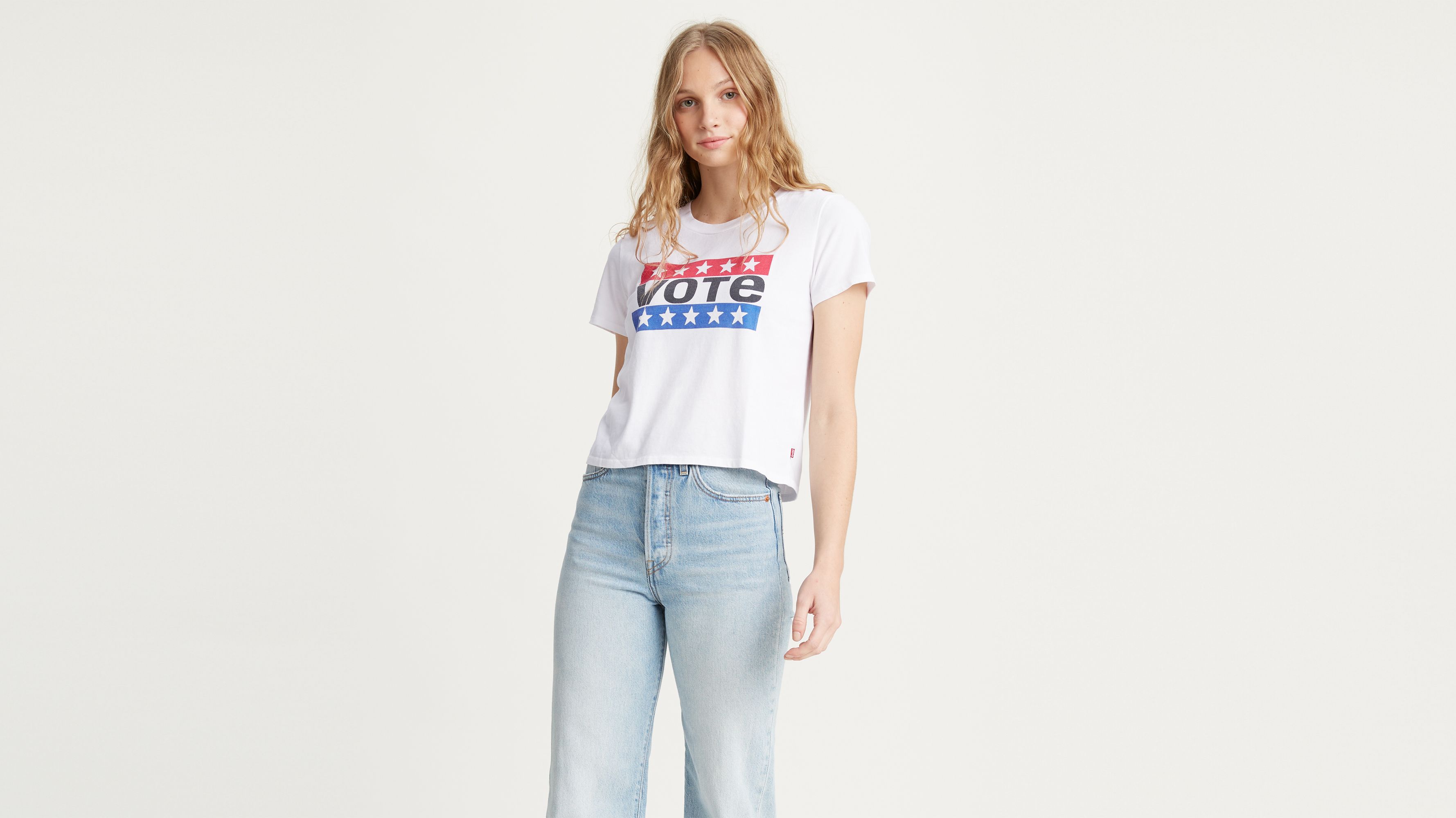 Levi's® X Vote Cropped Surf Tee Shirt 