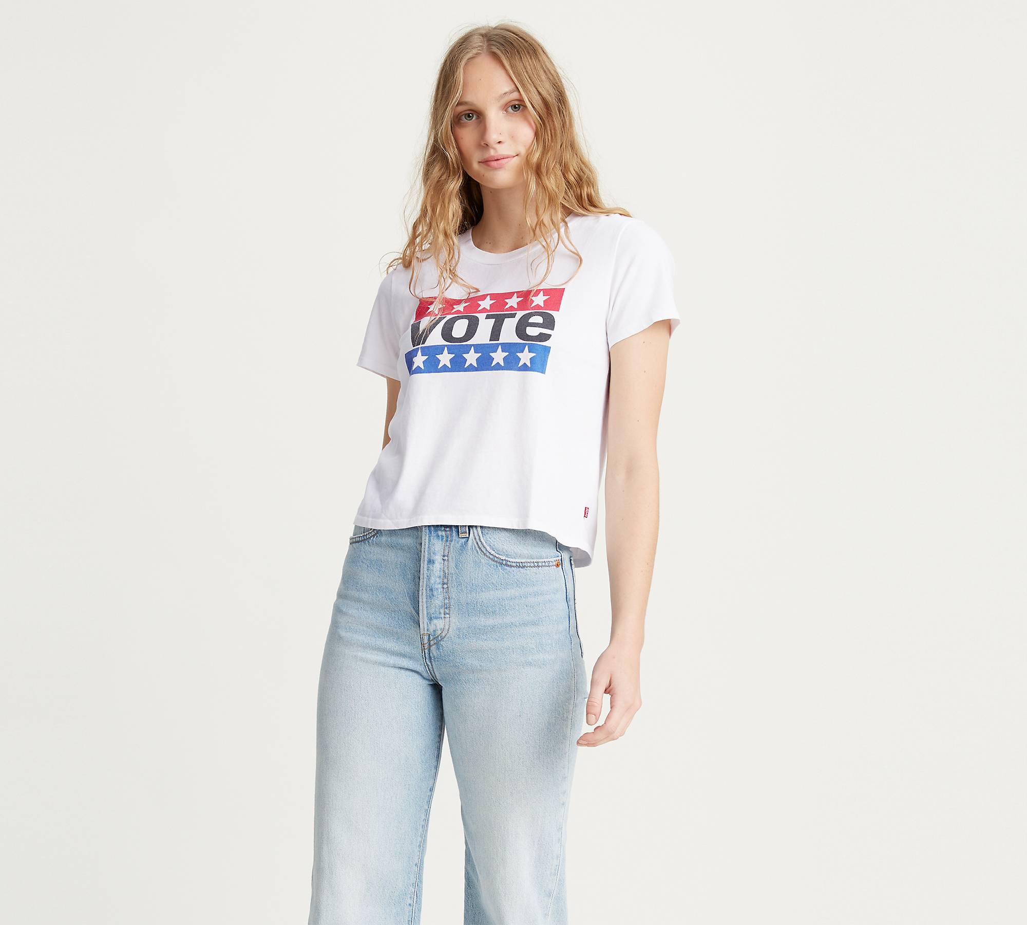 Levi's® x Vote Cropped Surf Tee Shirt 1