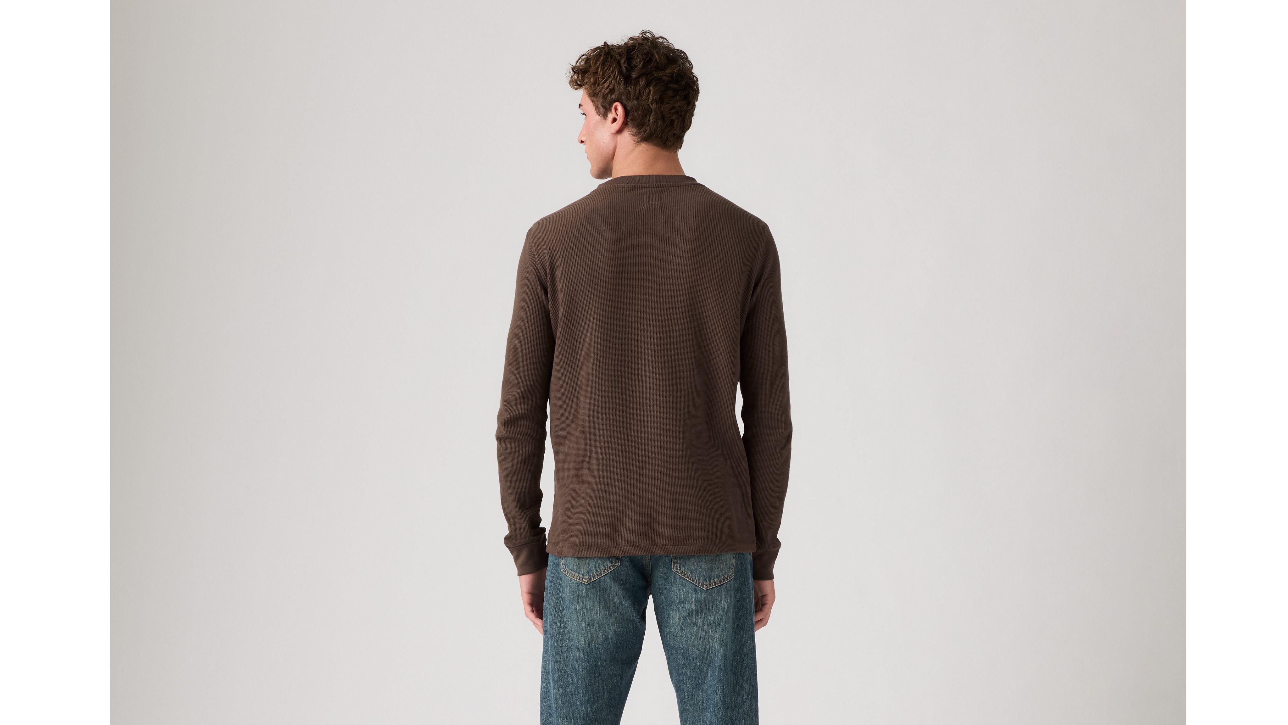 最大15%OFFクーポン Long US Levi's® | Brown - Henley Thermal Sleeve Clothing