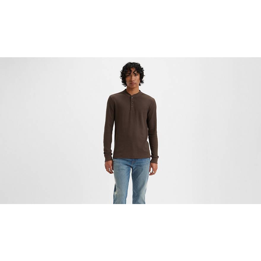 Long Sleeve Thermal Henley 1