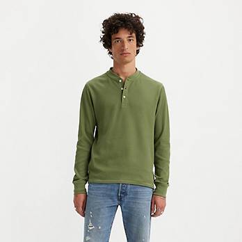 Long Sleeve Thermal Henley - Green | Levi's® US
