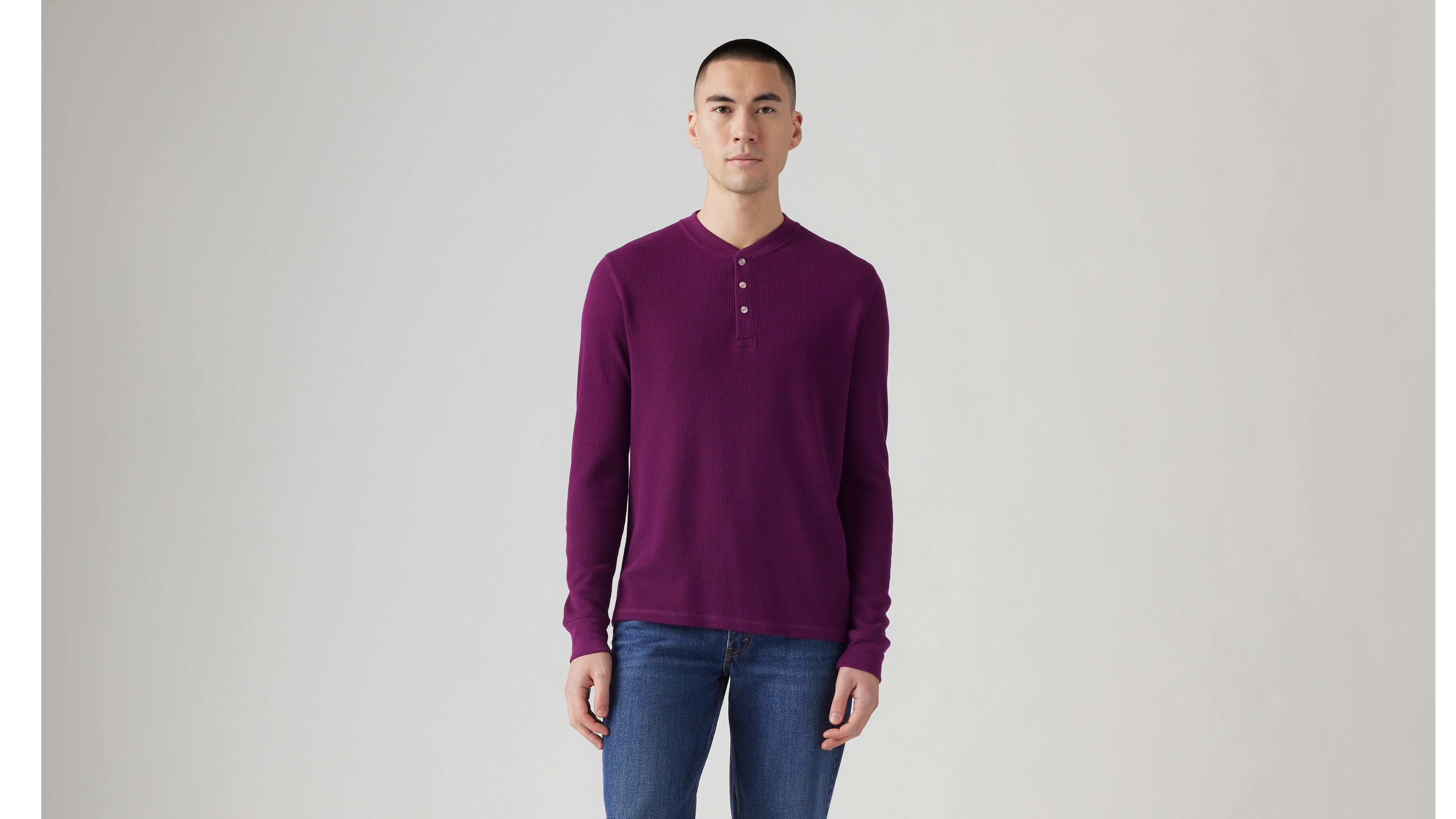 Long Sleeve Thermal Henley - Purple | Levi's® GB