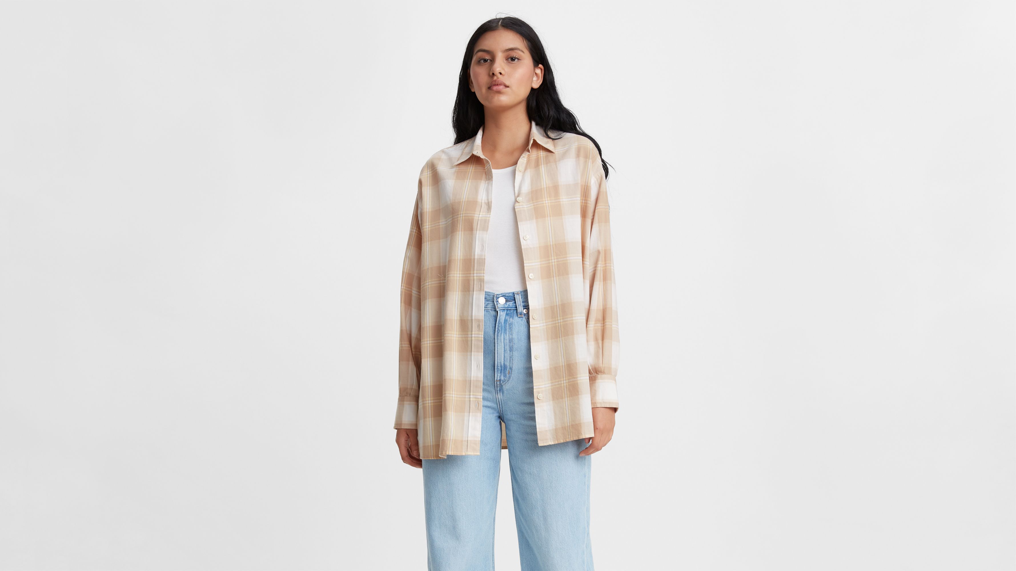 【U LAN】Claw cotton oversized fit checkered shirt Claw cotton oversized fit checkered shirt - ULAN | 60
