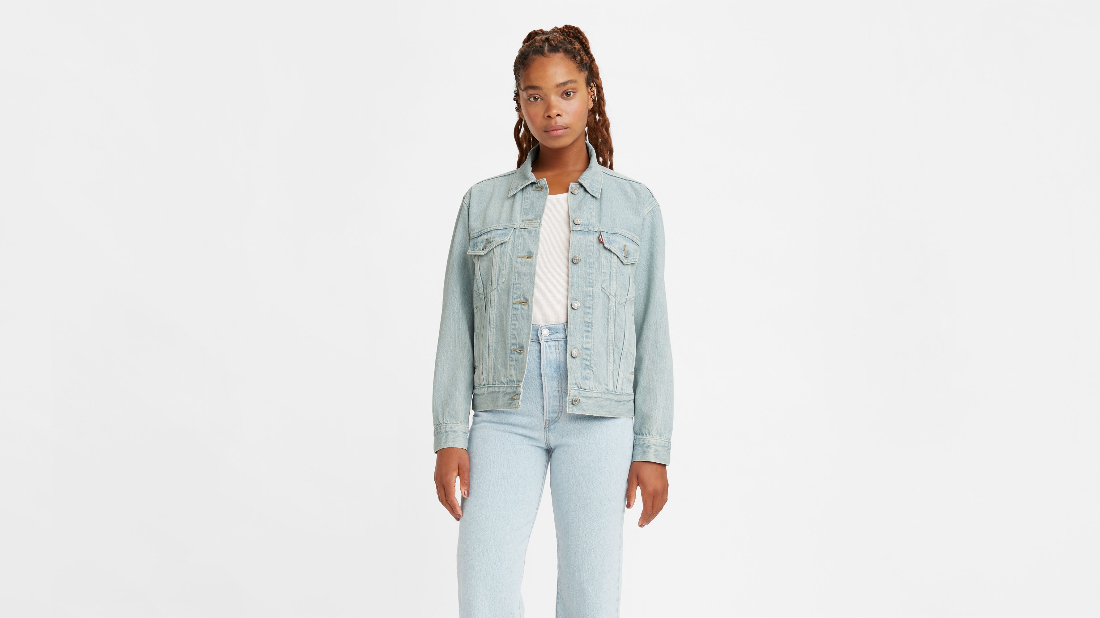 levi's ex boyfriend trucker jacket soft as butter mid