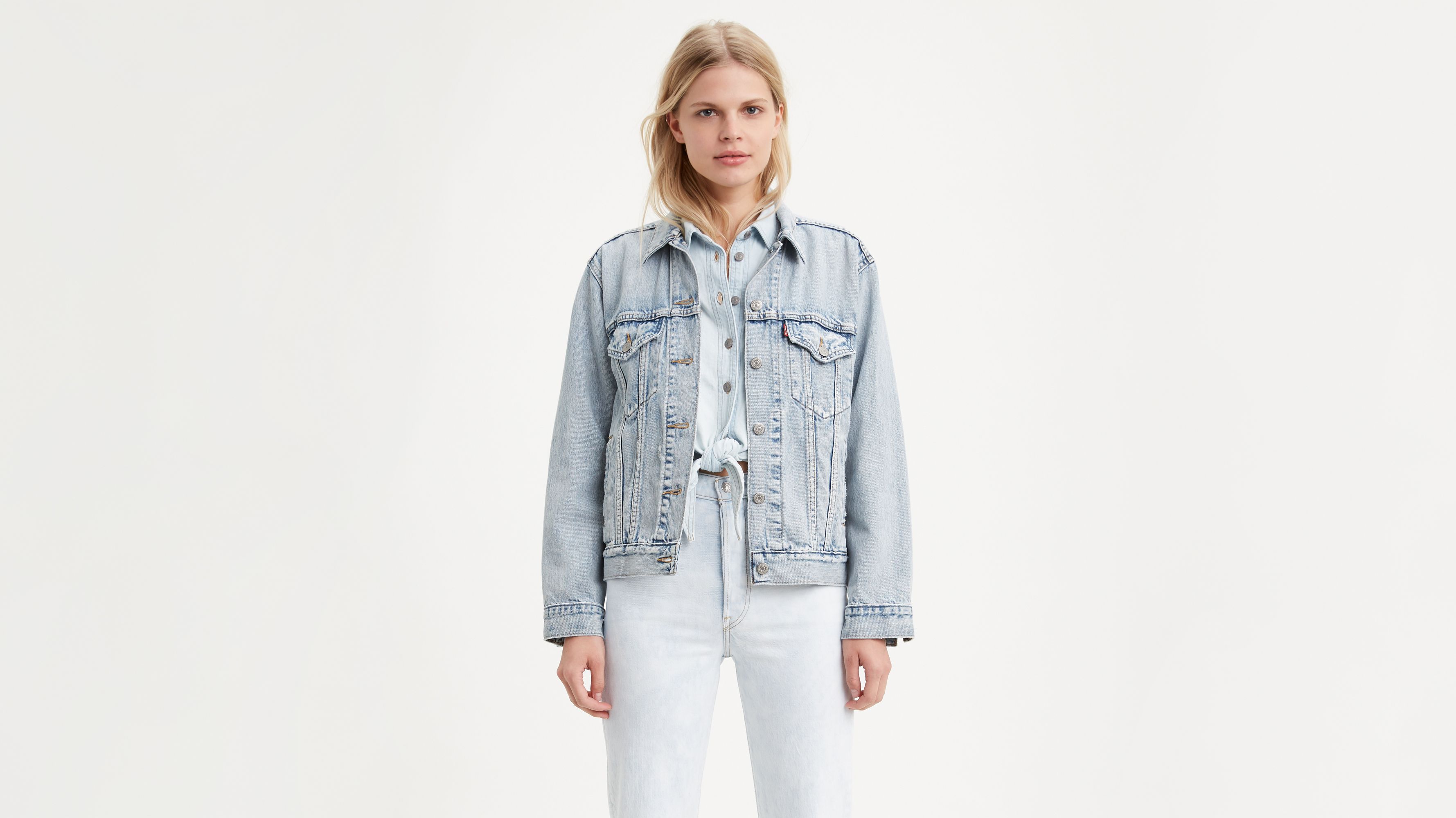 levi's ex boyfriend trucker jacket sizing