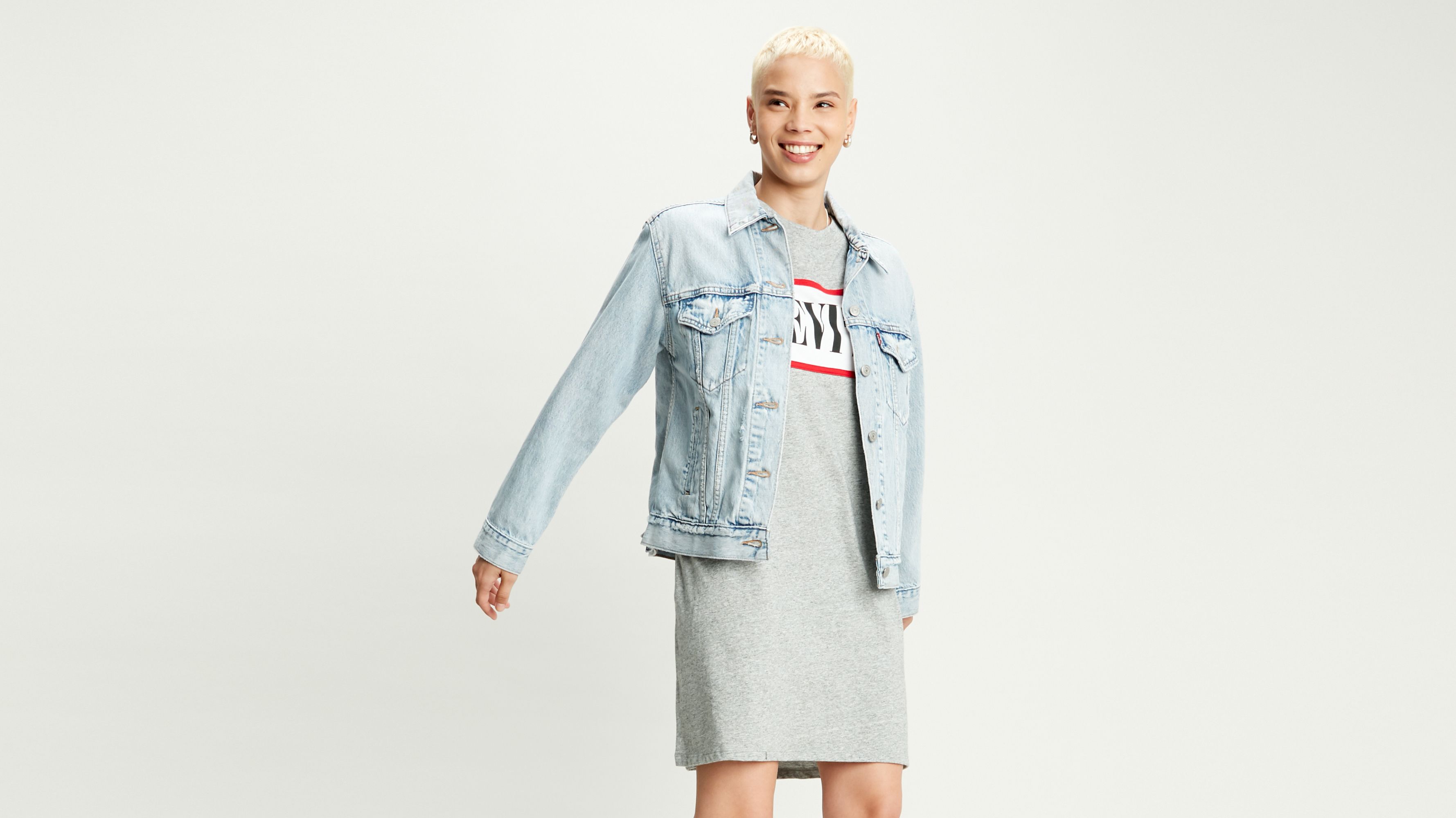 levi's ex boyfriend trucker jacket indigo