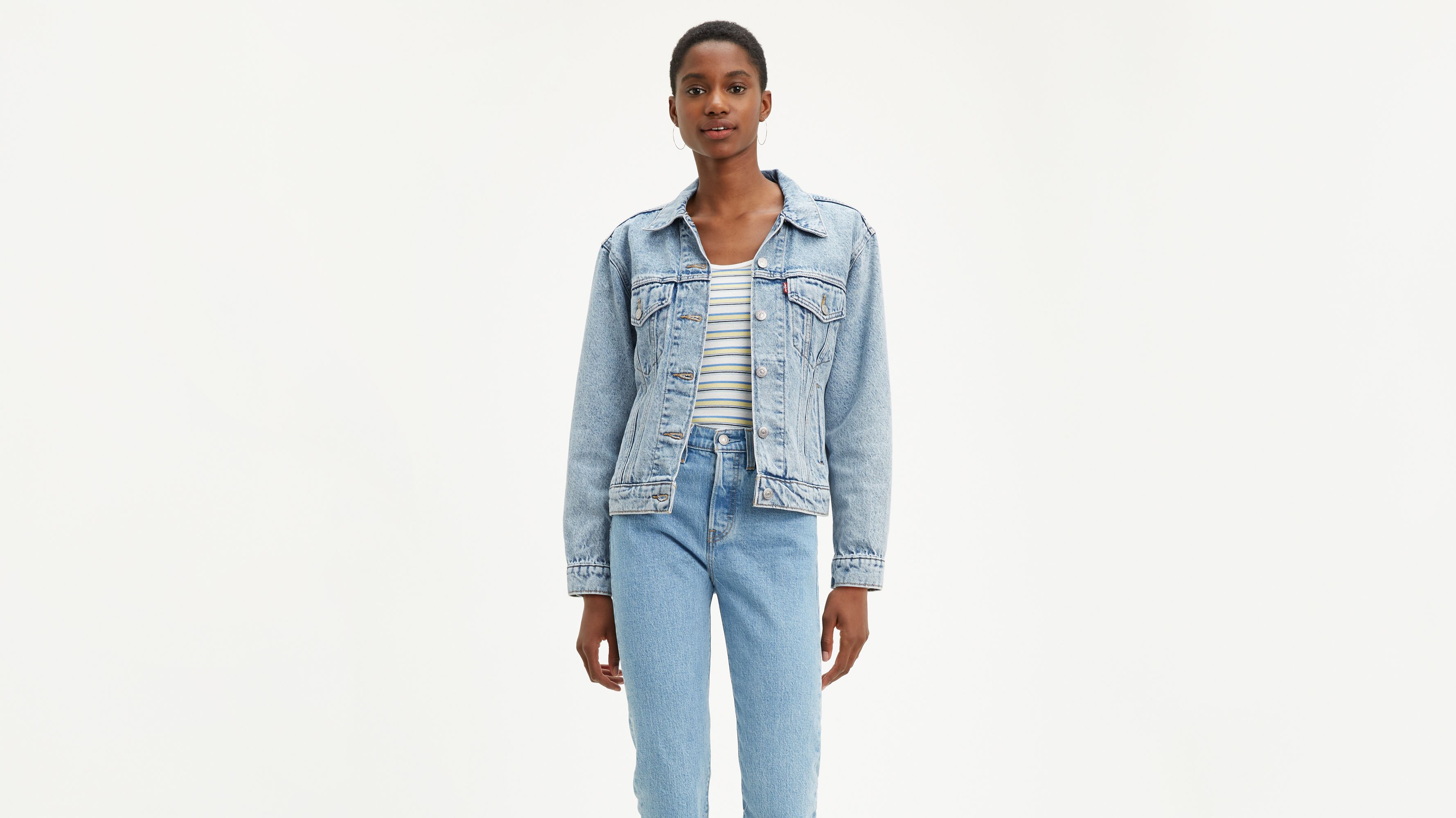 levis ex boyfriend denim trucker jacket