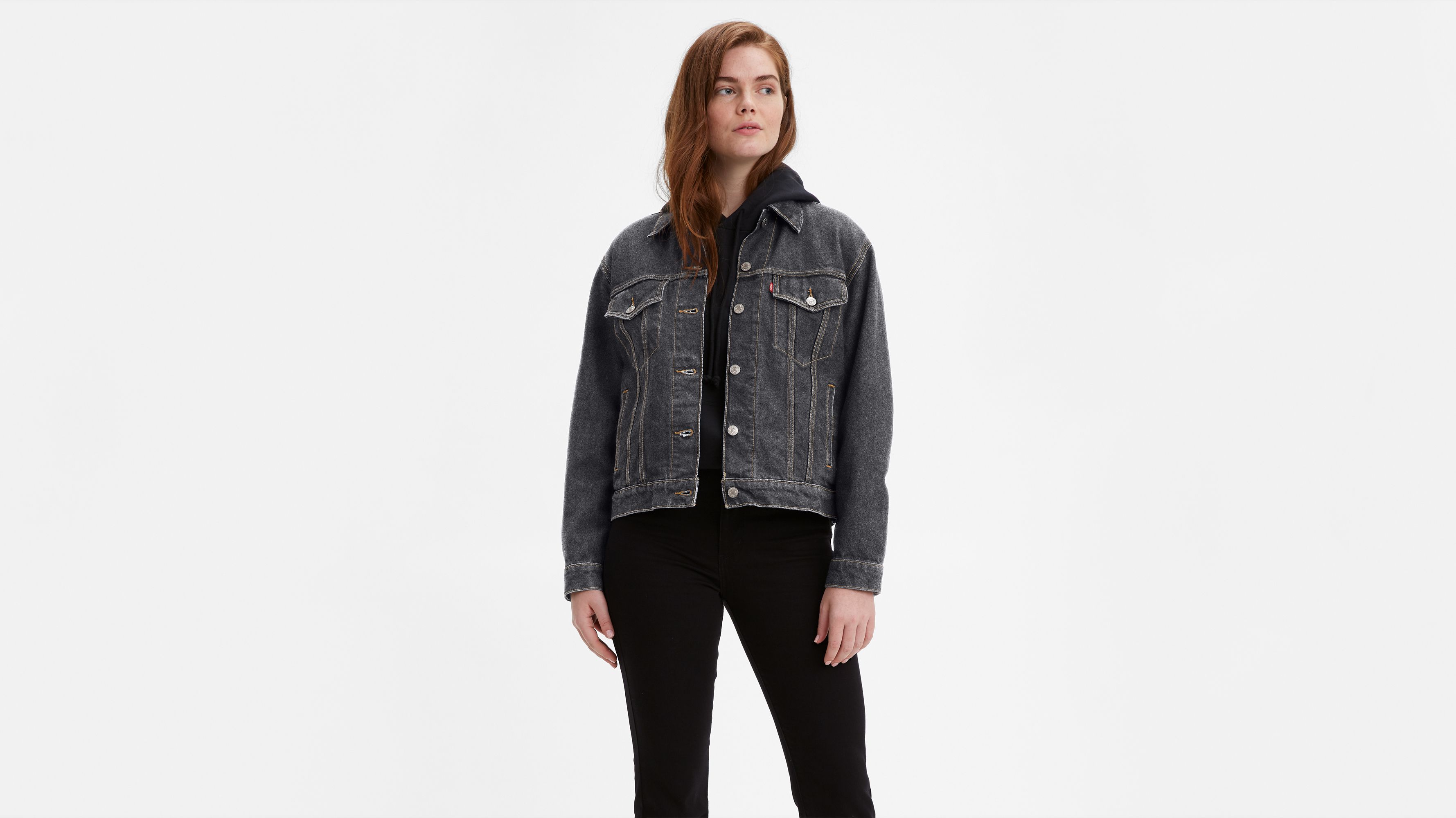 black levi's denim jacket womens