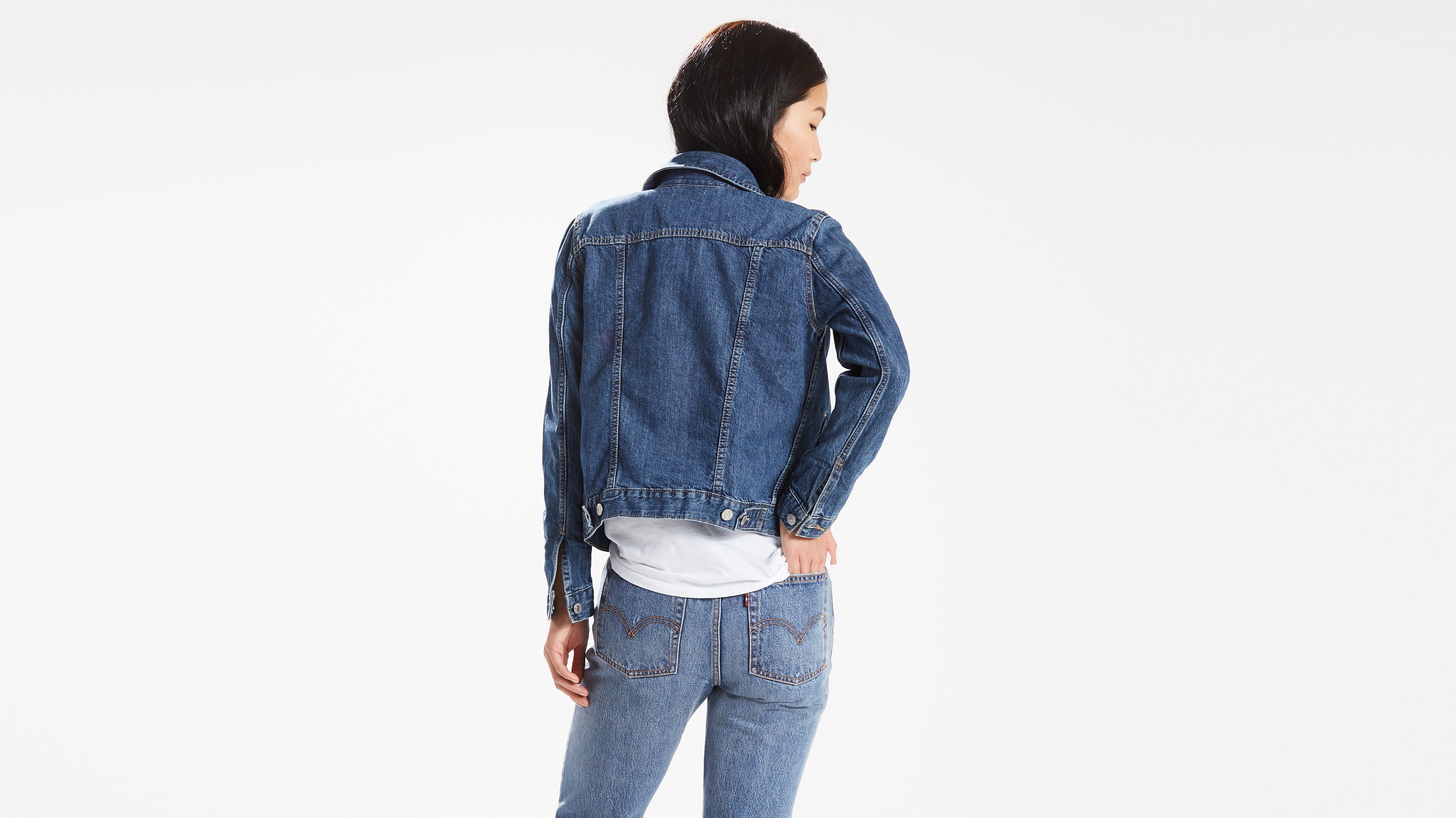 levi's original trucker jacket clean dark authentic