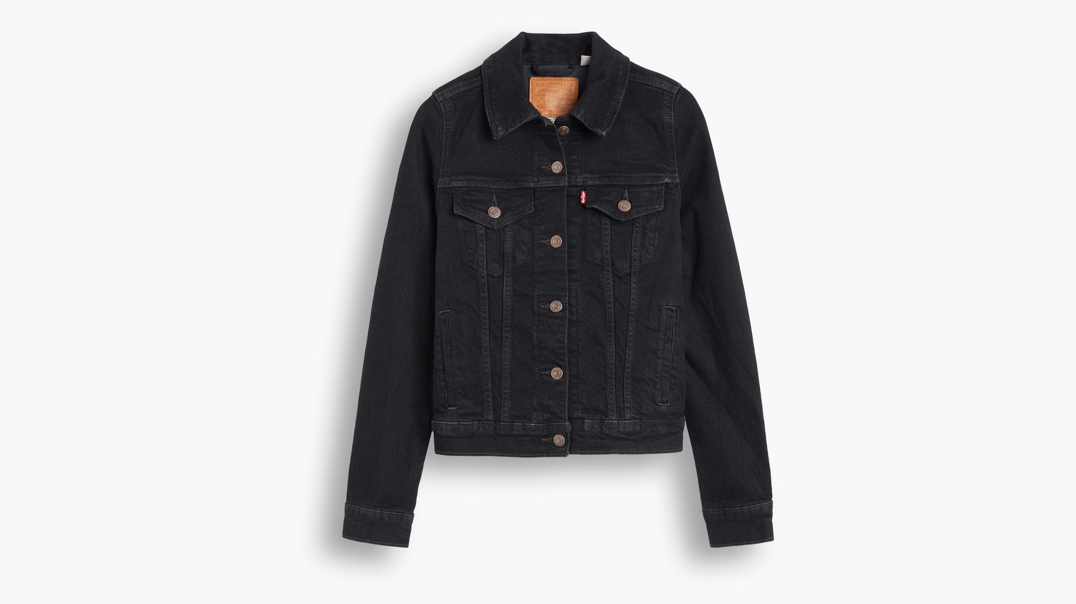 Levis denim 2024 jacket black womens