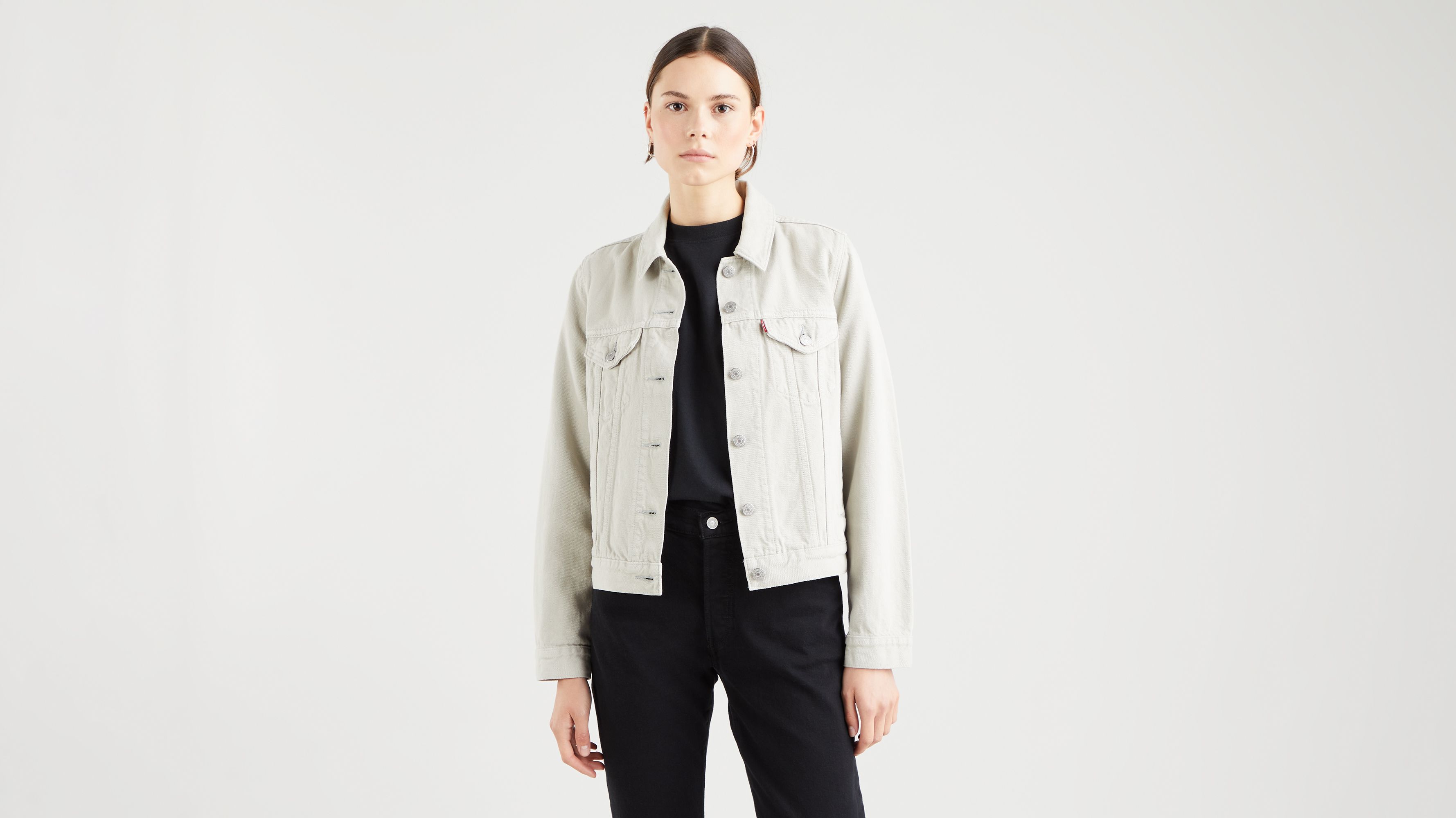 Levis denim deals jacket grey