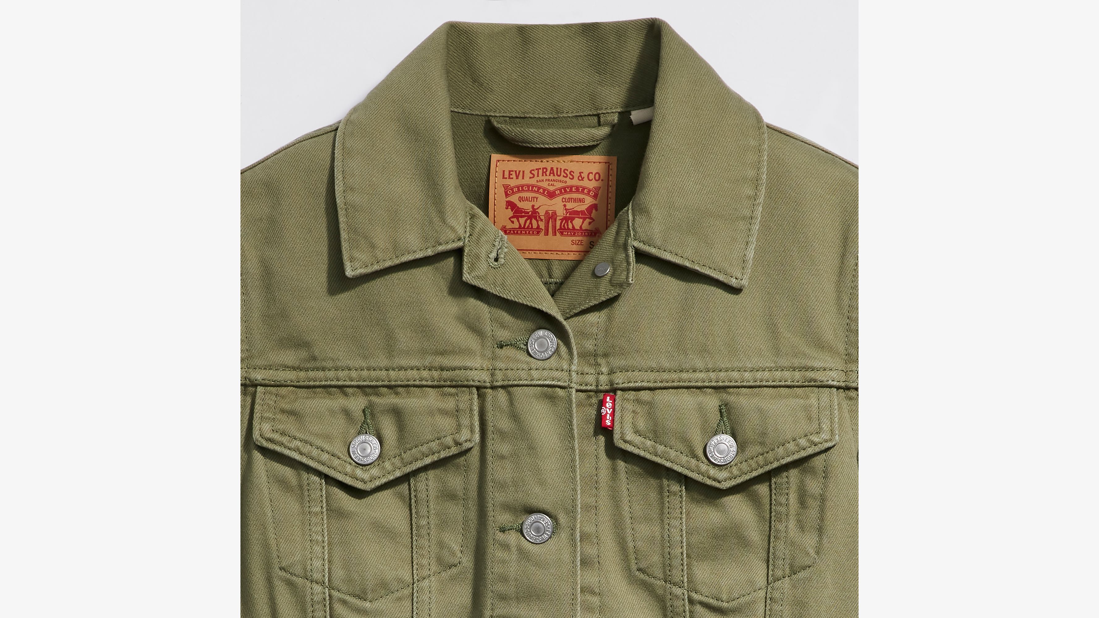 Levi's olive store night trucker jacket