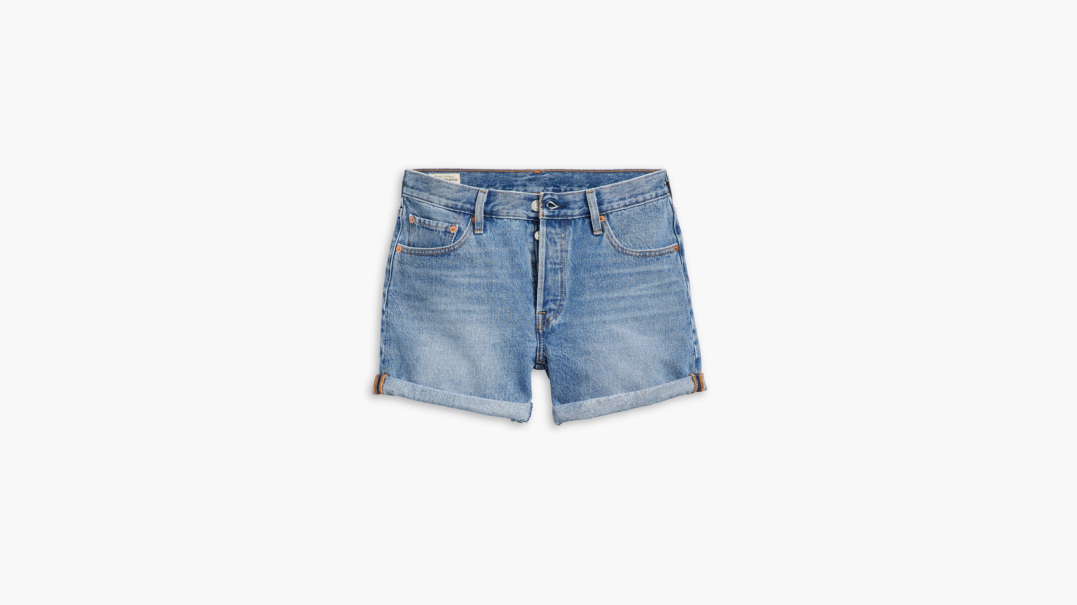 Levis shorts with roll hem best sale