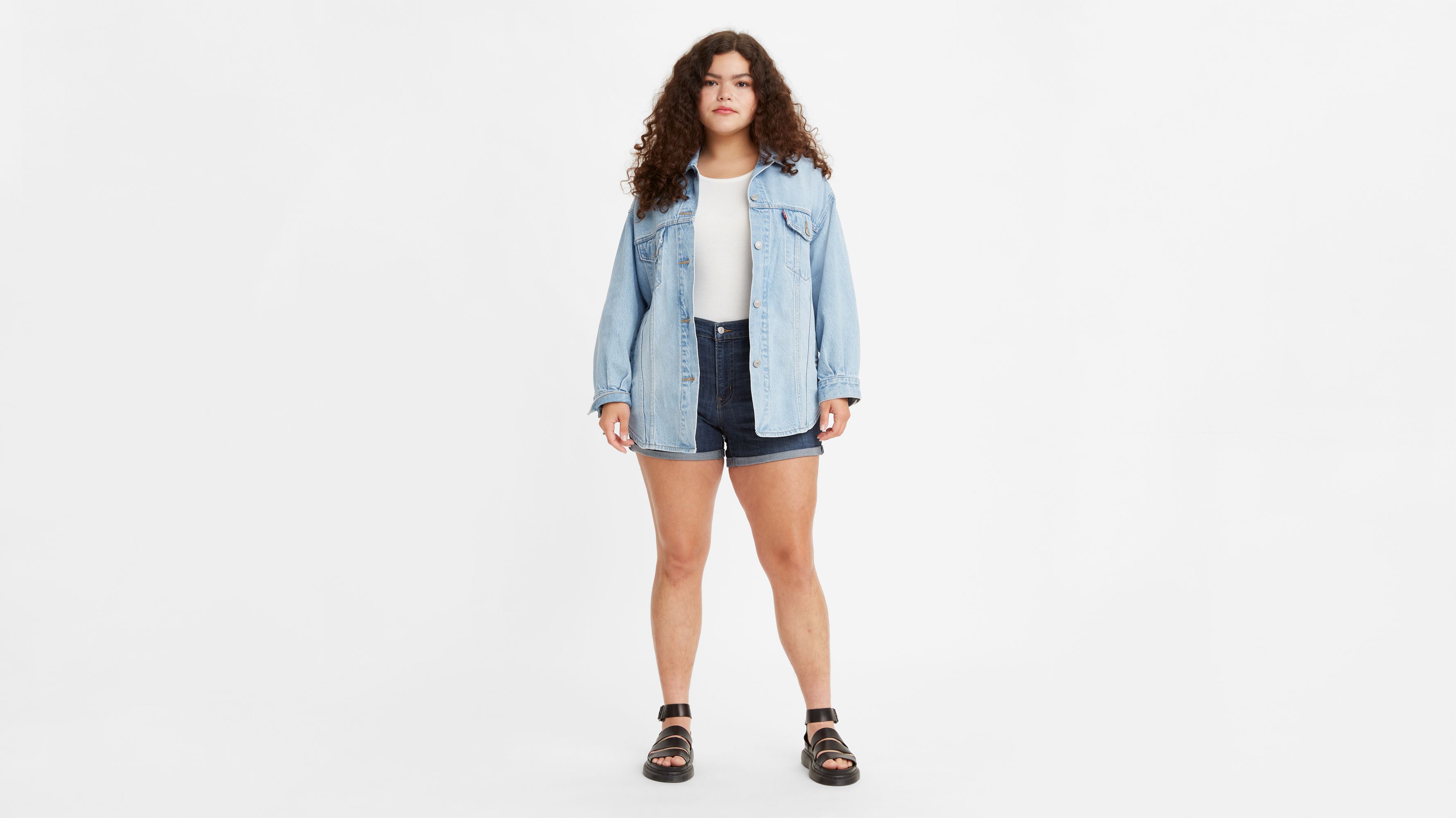 levi's mid length shorts
