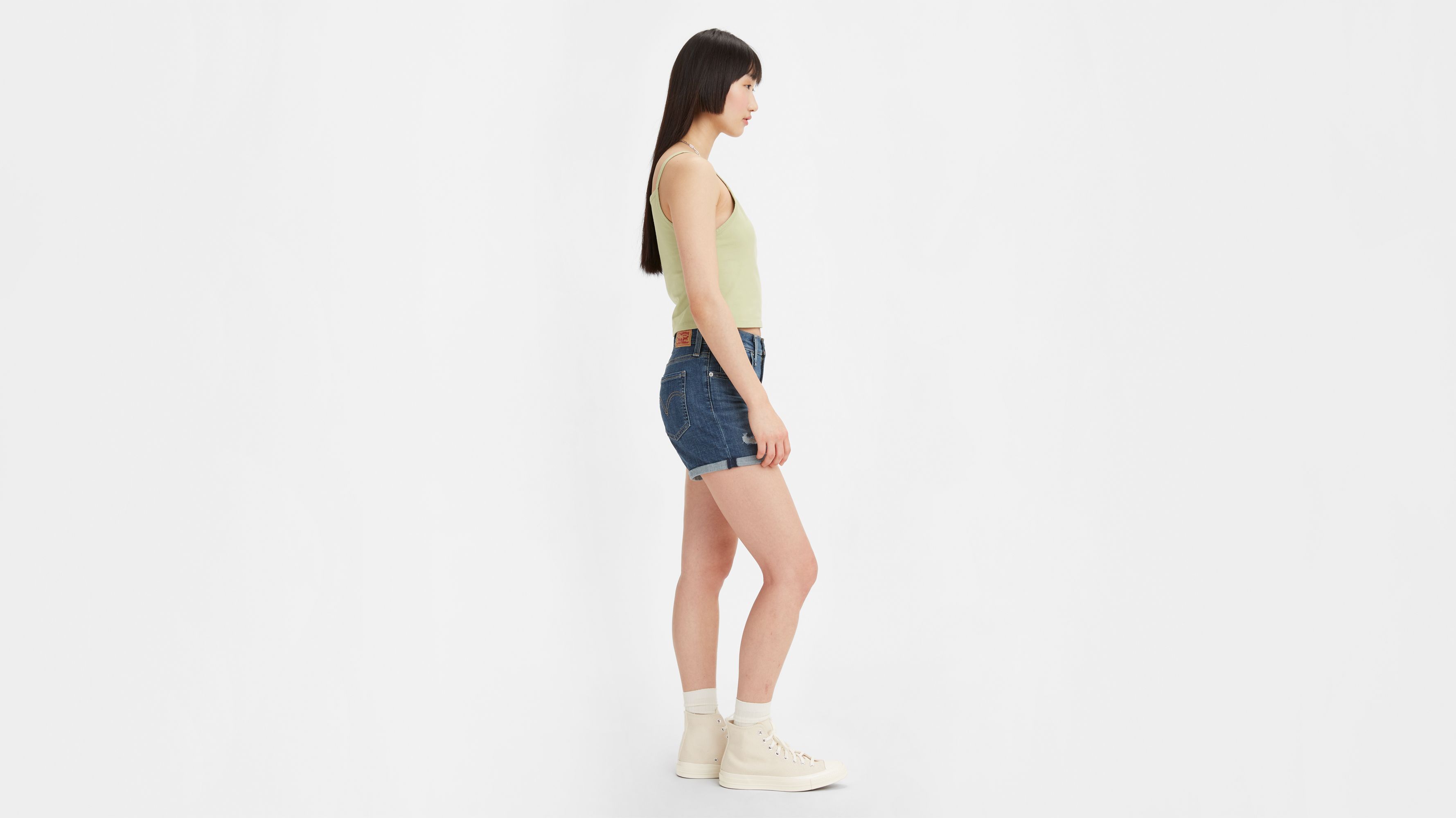 Mid Length Women's Shorts Medium Wash Levi's® CA