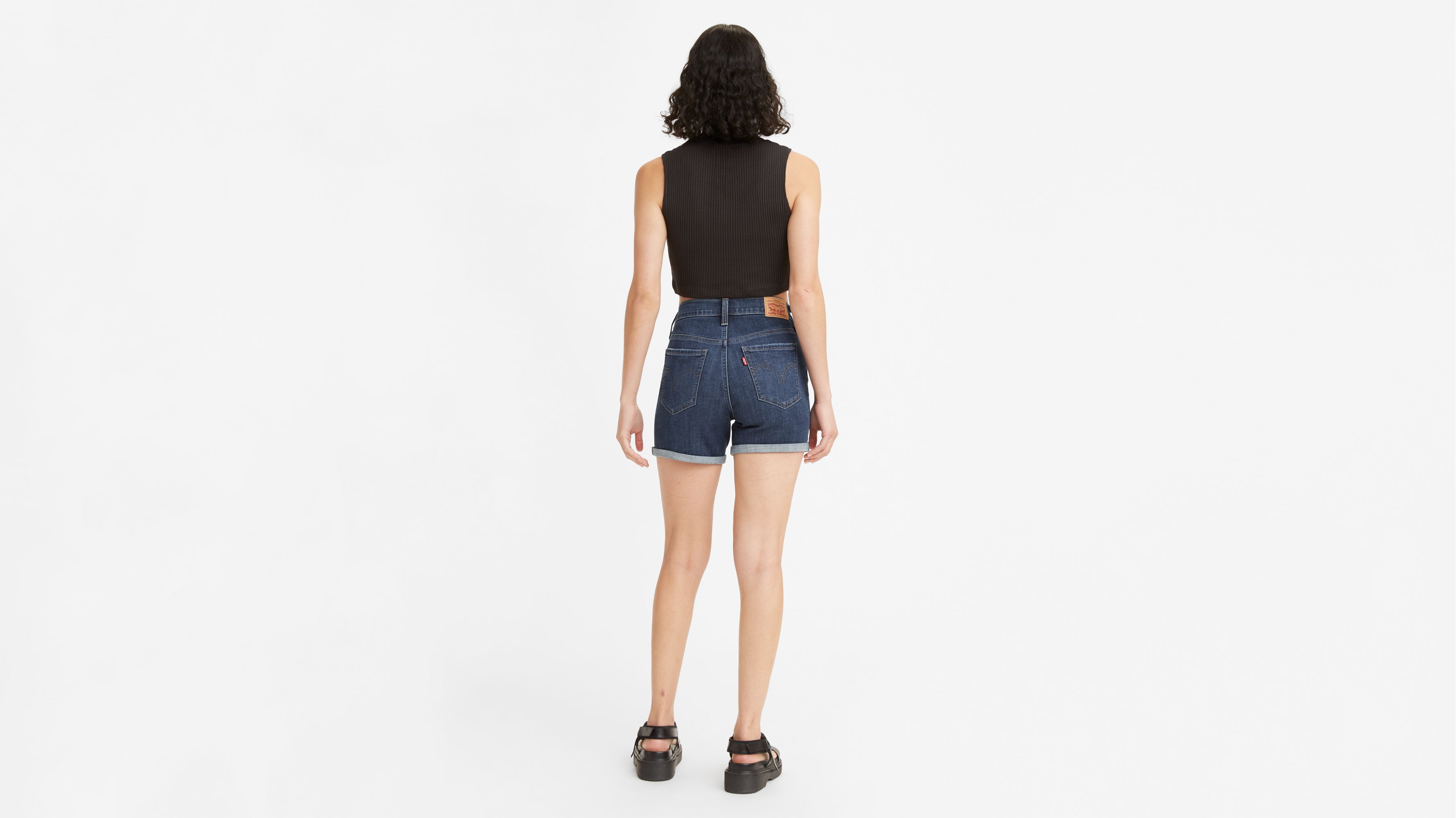 Levi's mid hot sale length short