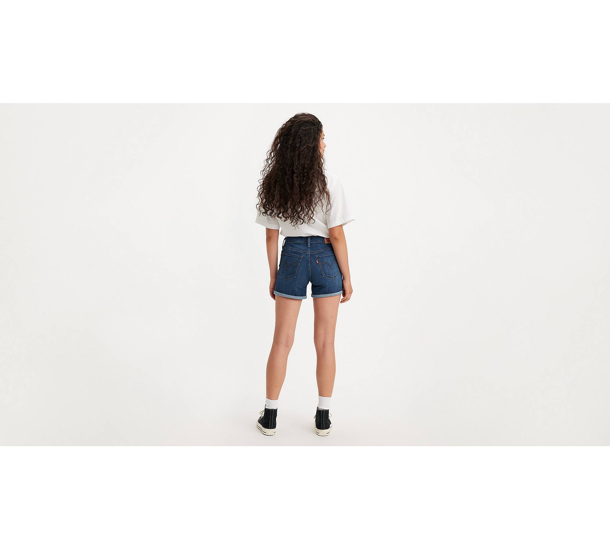 | US Women\'s - Dark Levi\'s® Mid Length Wash Shorts