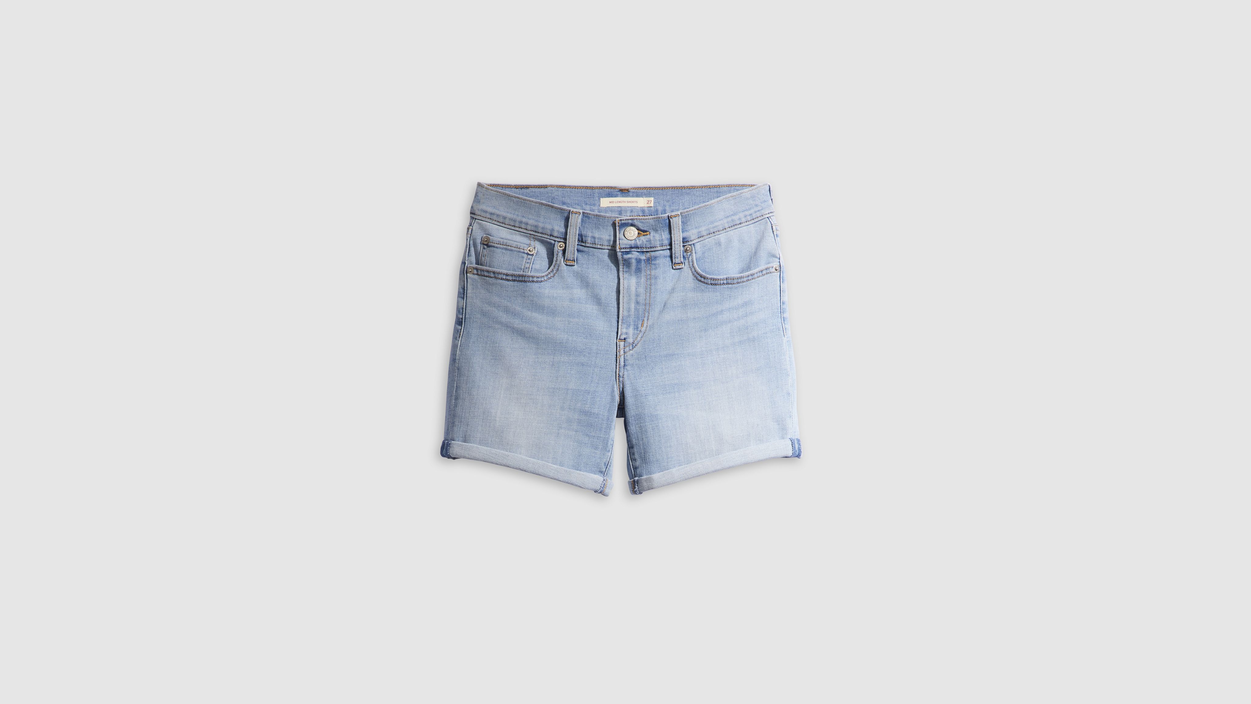 Mid Length Women's Shorts - White