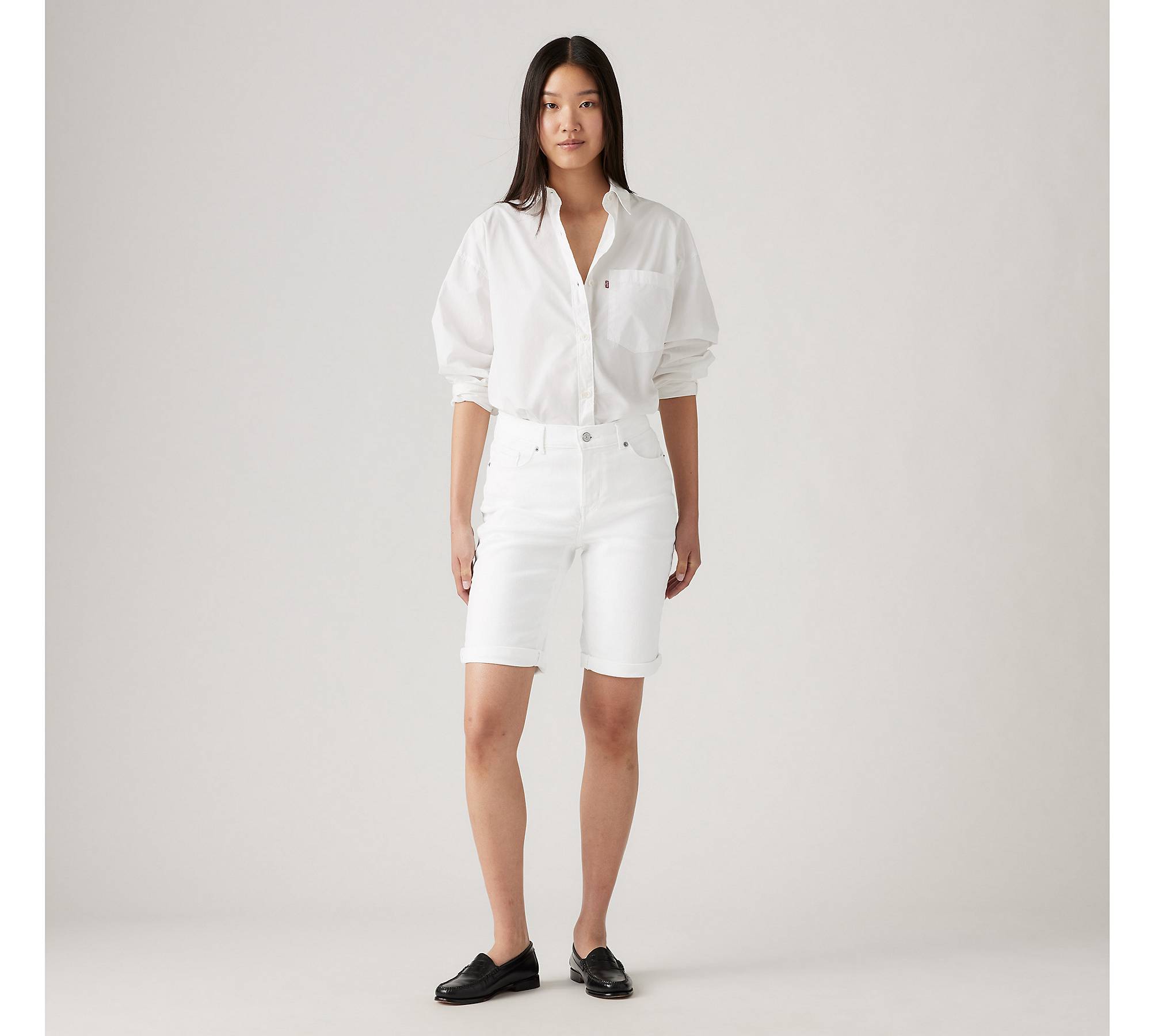 Classic Bermuda Denim Women's Shorts - White | Levi's® US