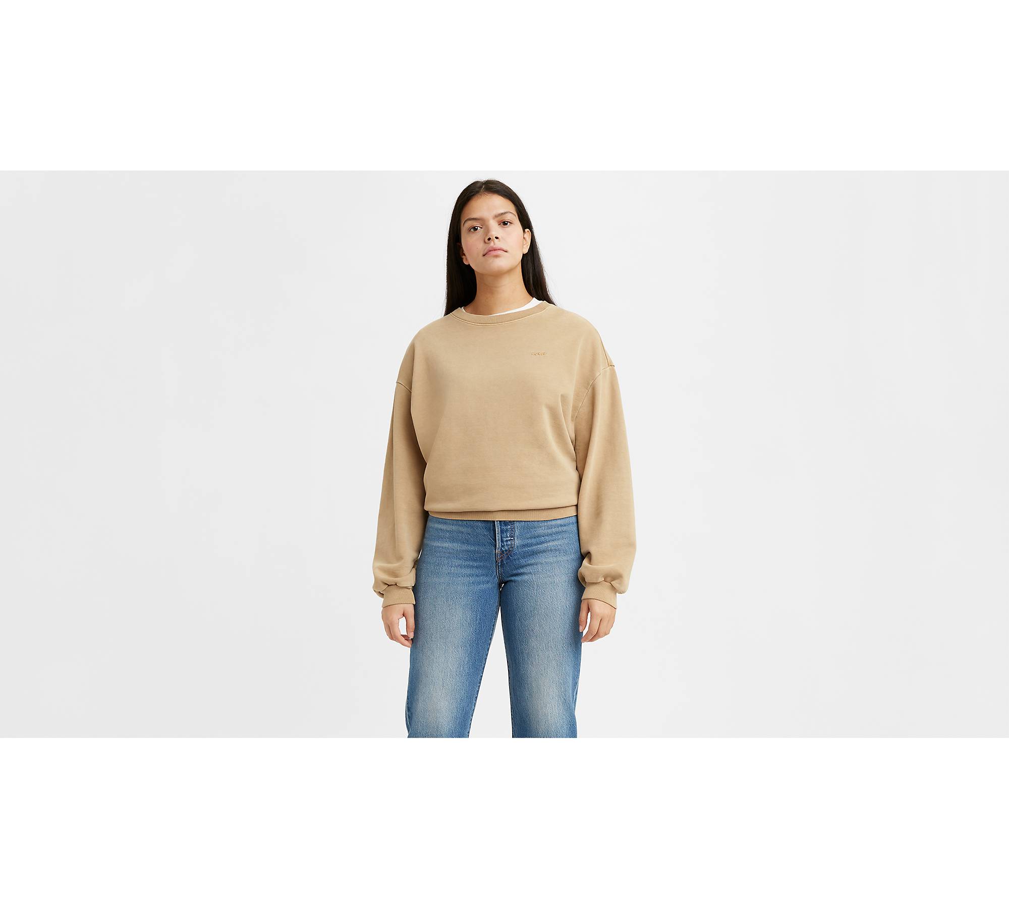 Melrose Garment-dye Crewneck Sweatshirt - Brown | Levi's® CA