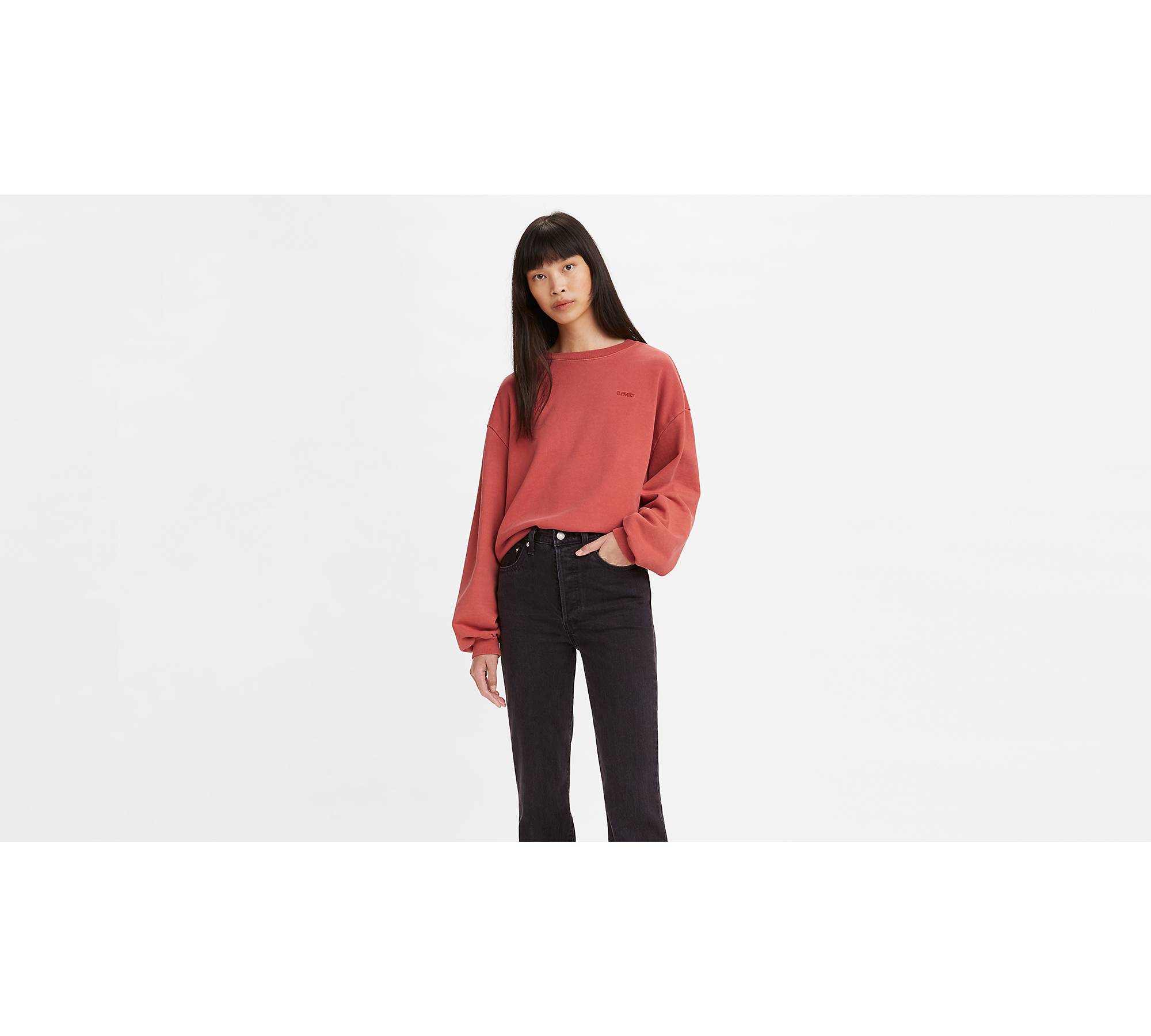 Melrose Garment-dye Crewneck Sweatshirt - Brown | Levi's® US
