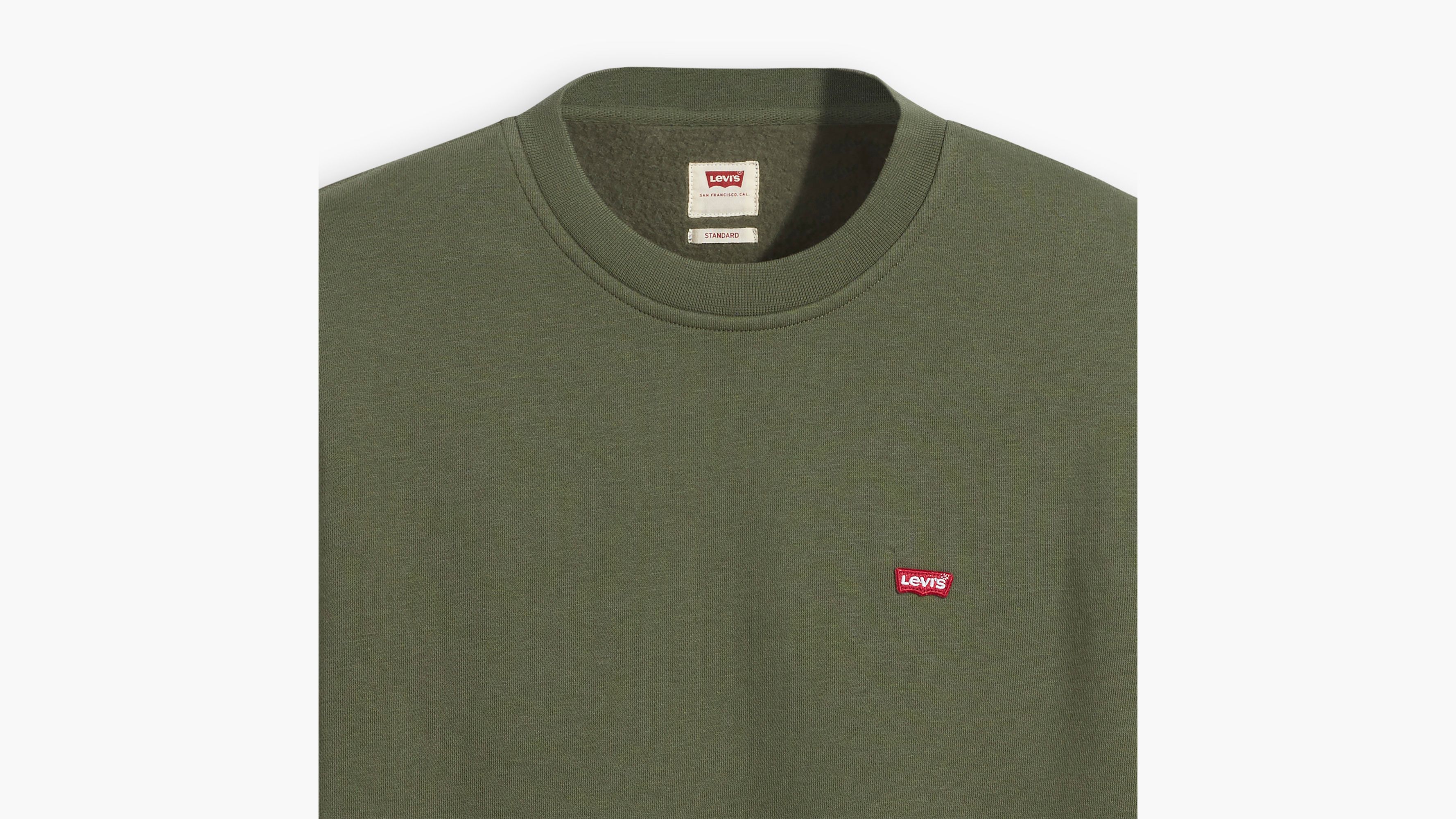 Levi's Original Batwing Logo French Terry Crew Sweatshirt In Thyme