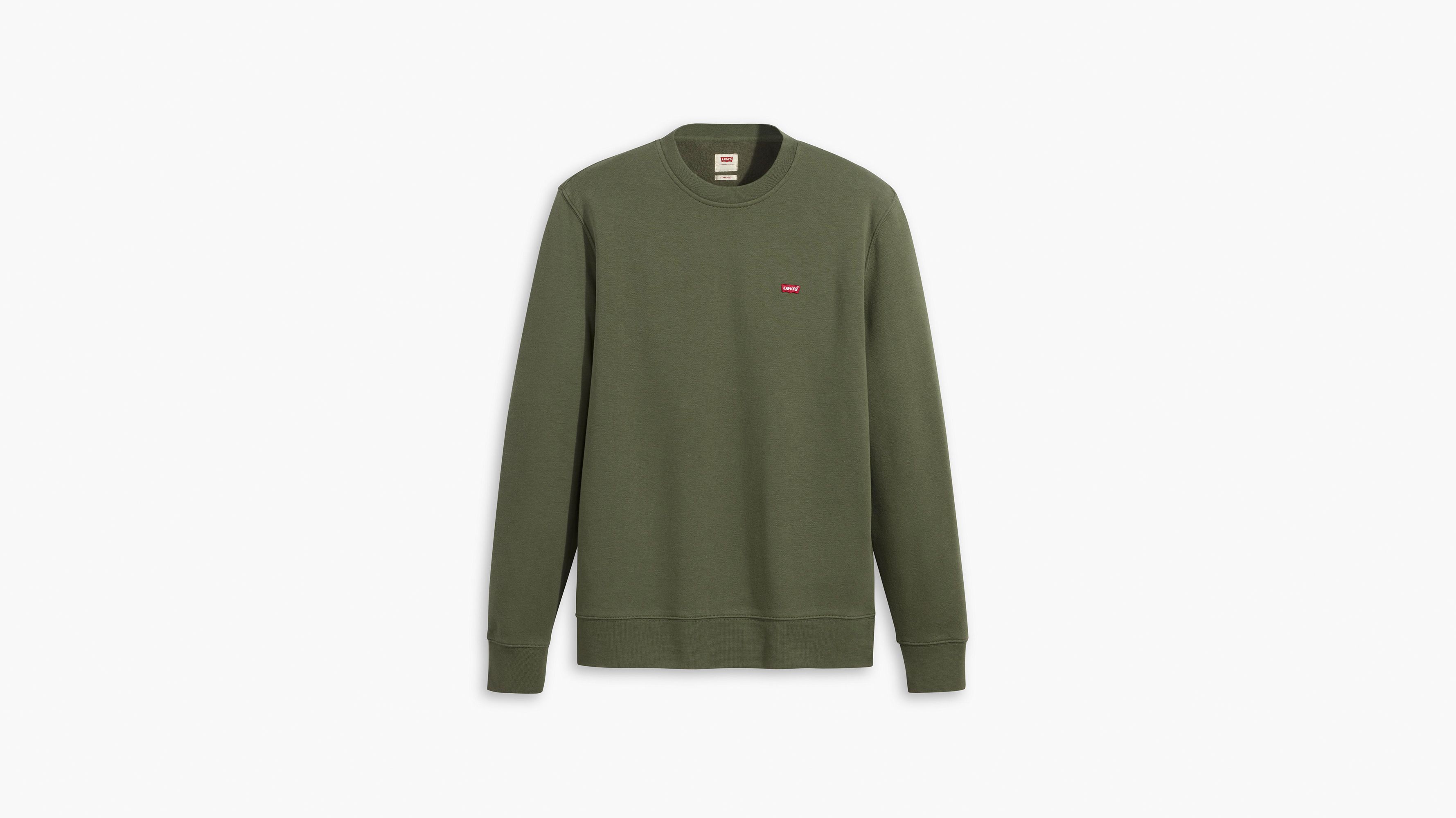 Levi's Original Batwing Logo French Terry Crew Sweatshirt In Thyme
