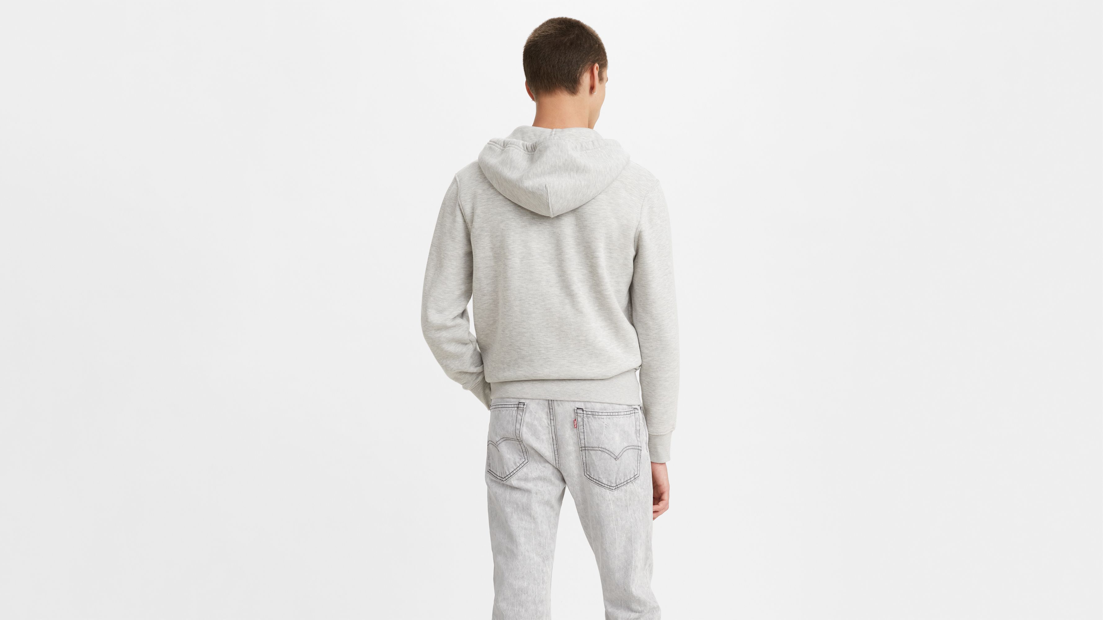 Zip up Hoodie Grey Levi s US