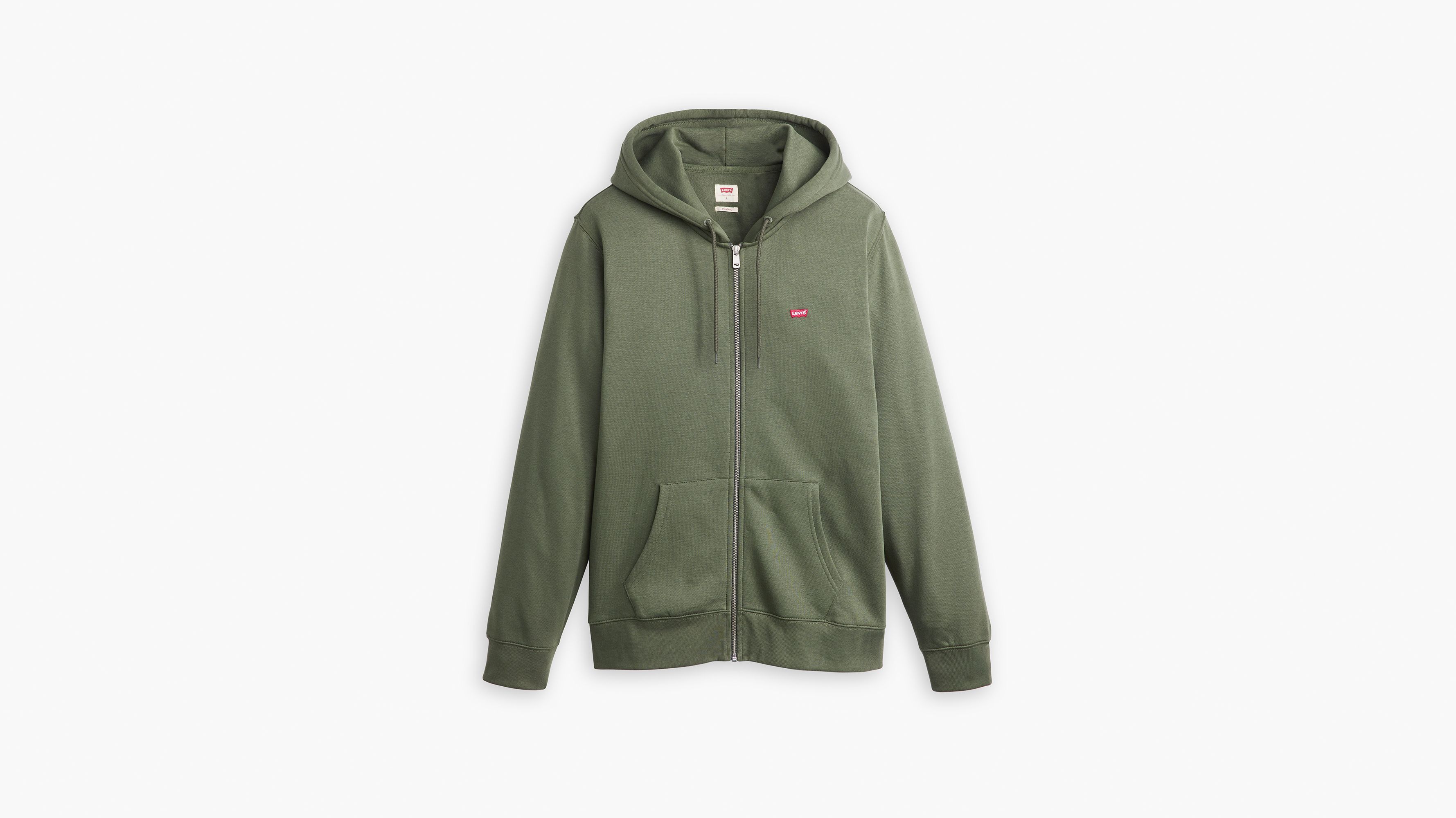 Zip Up Hoodie Sweatshirt Green Levi s US