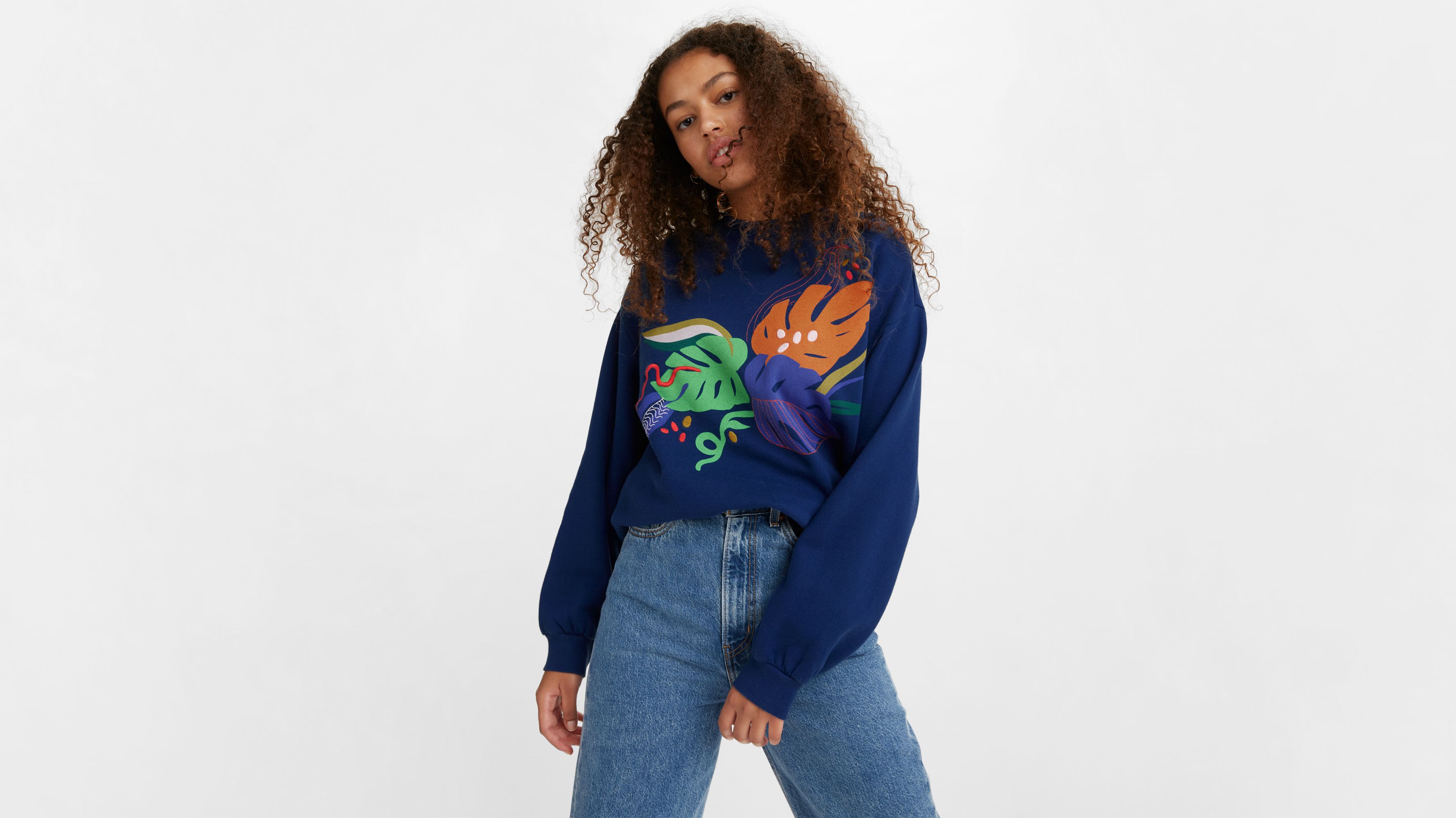 melrose graphic crewneck sweatshirt