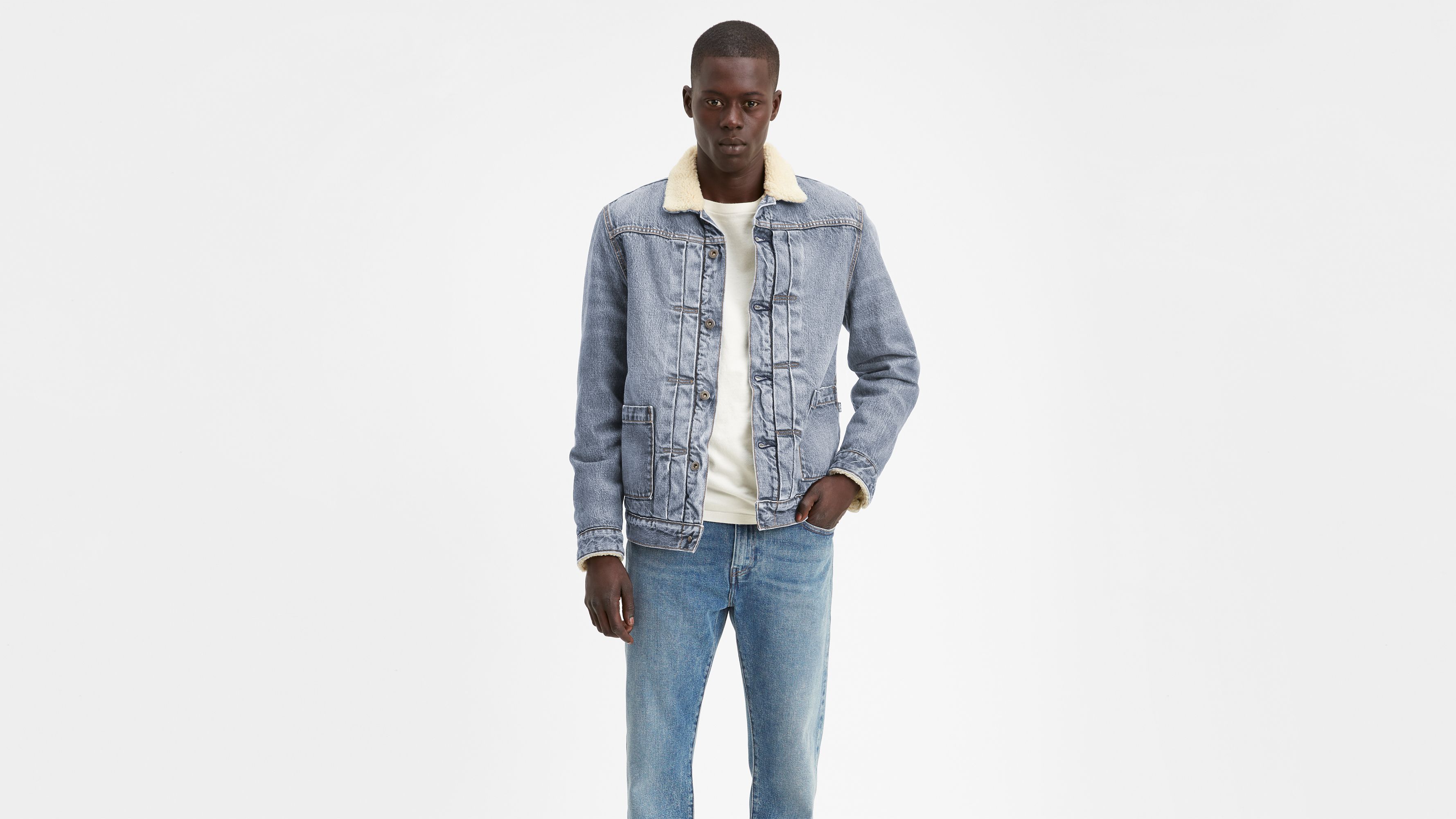 levis sherpa grey