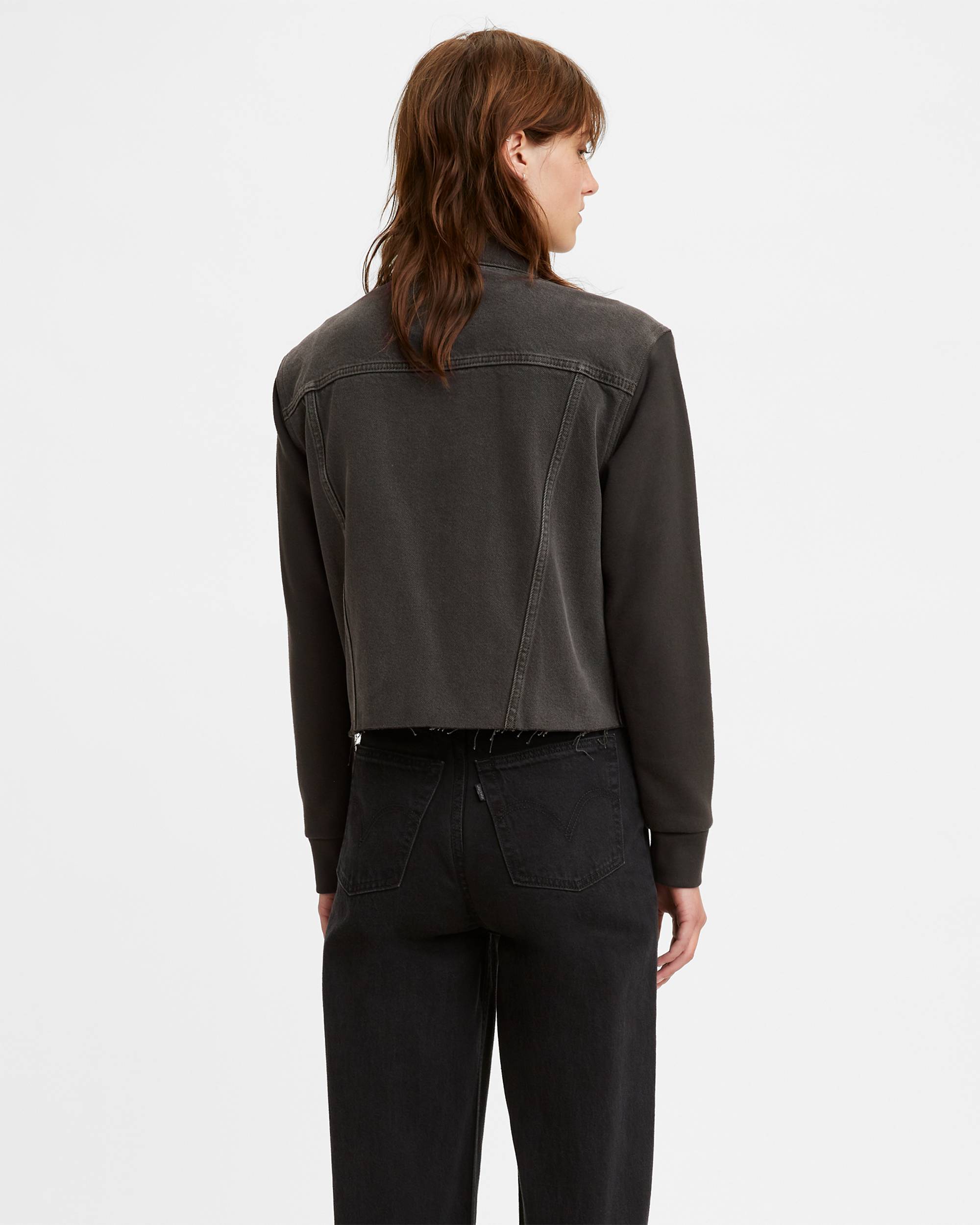 Ex-boyfriend Hybrid Trucker Jacket - Black | Levi's® US Ex-boyfriend Hybrid Trucker Jacket - Black | Levi's® US
