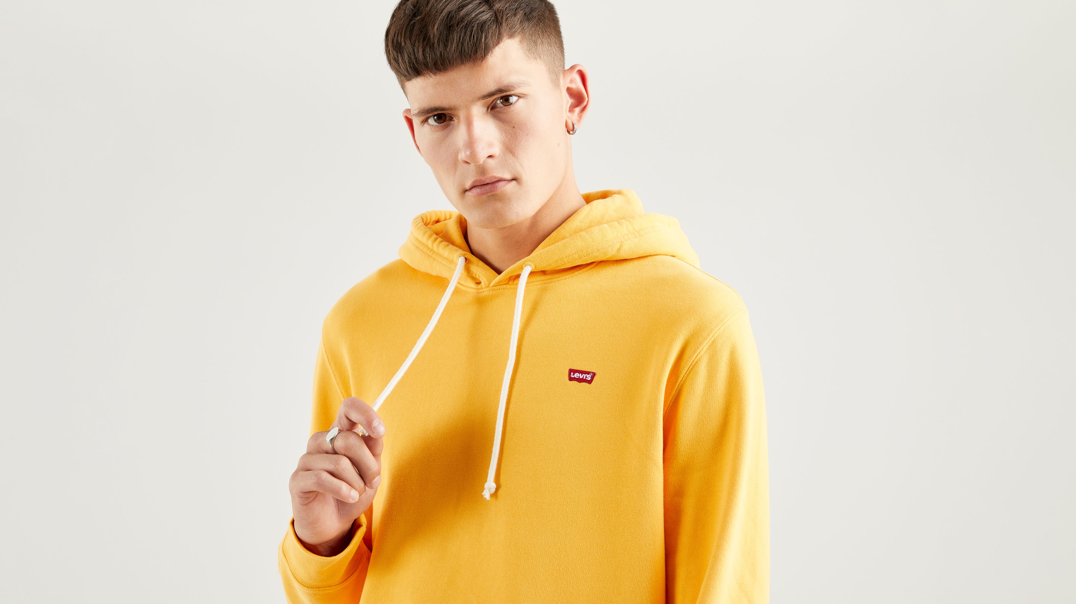 Sweat à capuche Orange Homme Levi's Graphic pas cher 