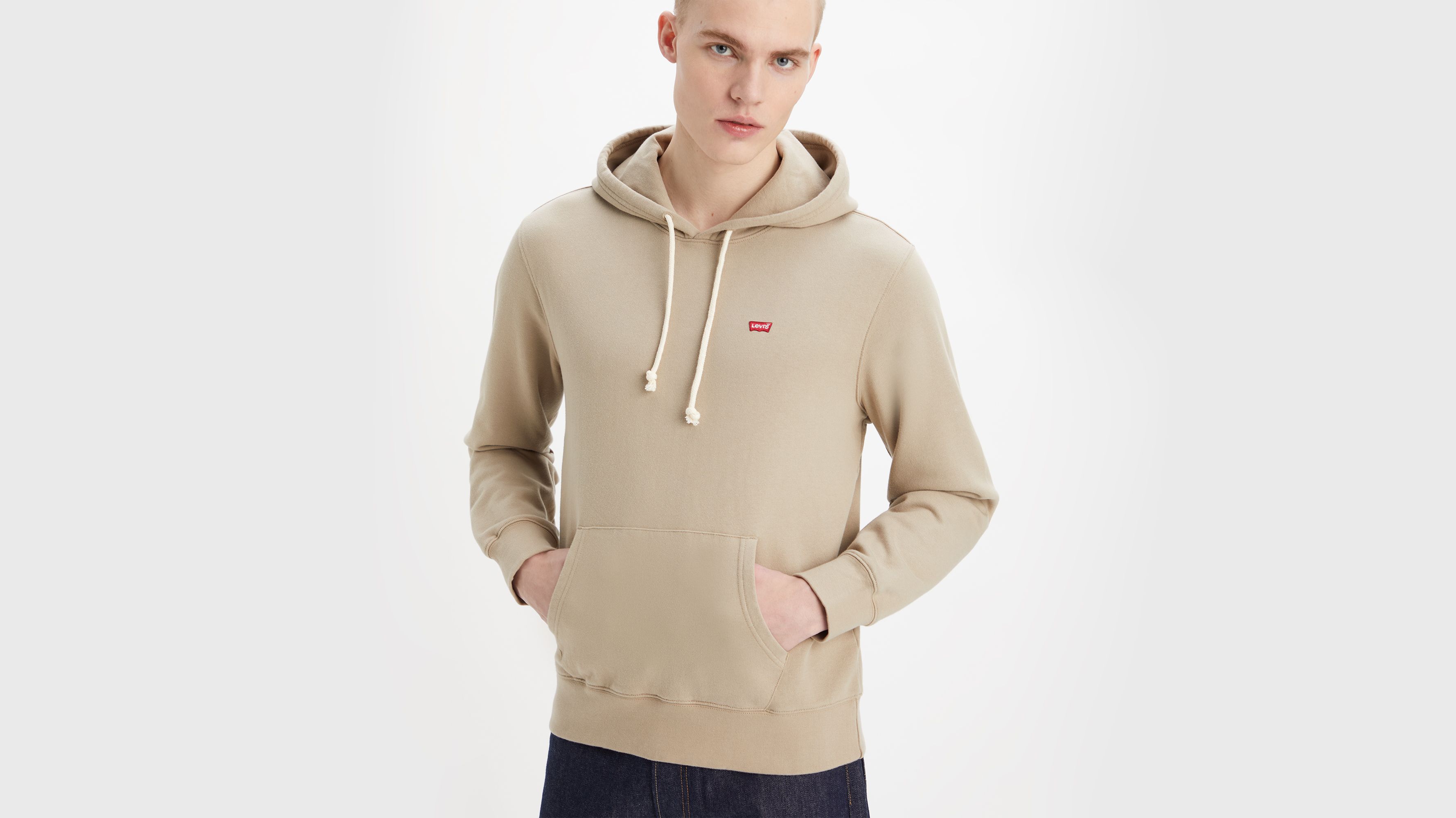 MIRROR9 Front Logo hoodie BEIGE-