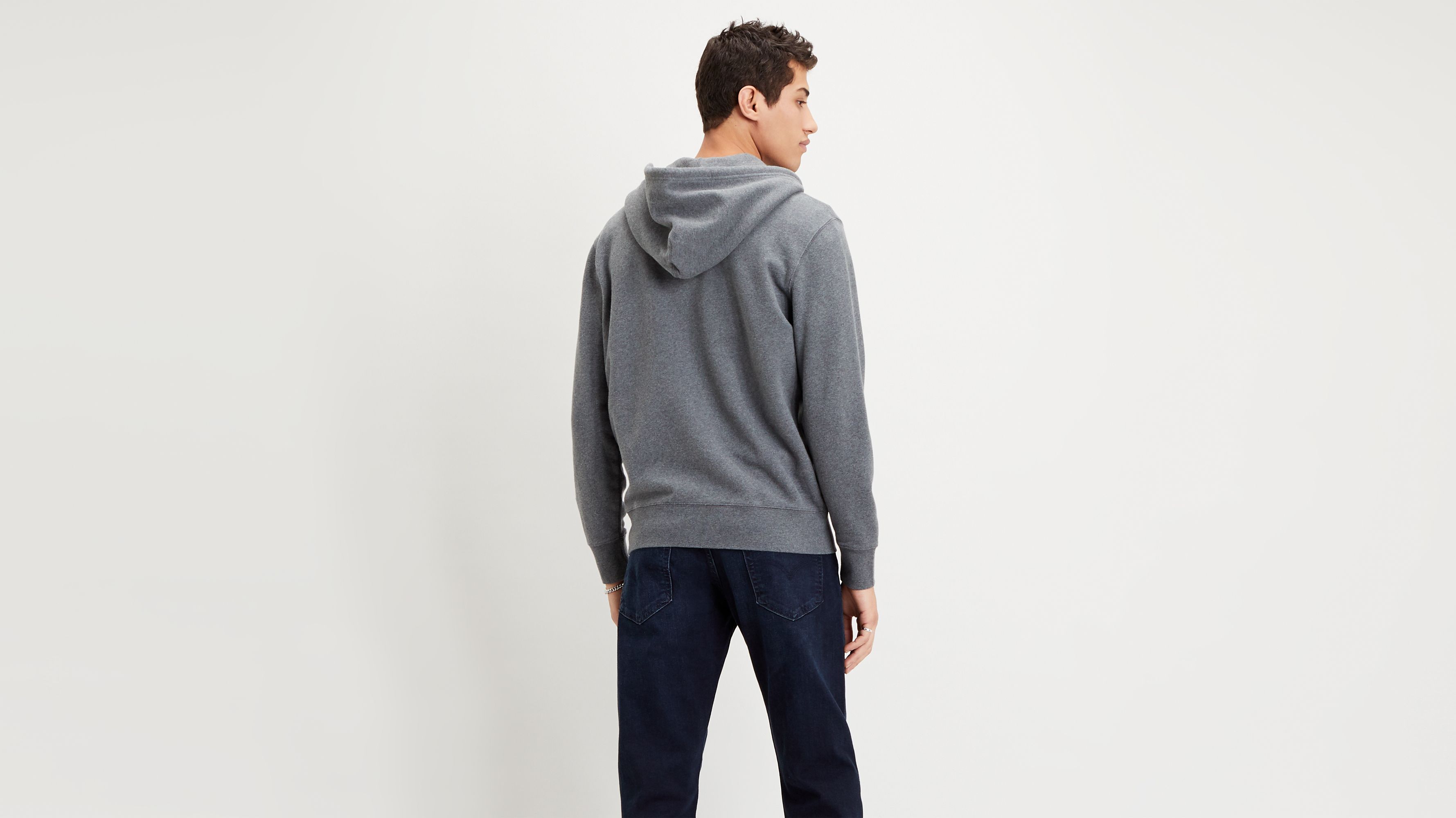 Mens grey levi clearance hoodie