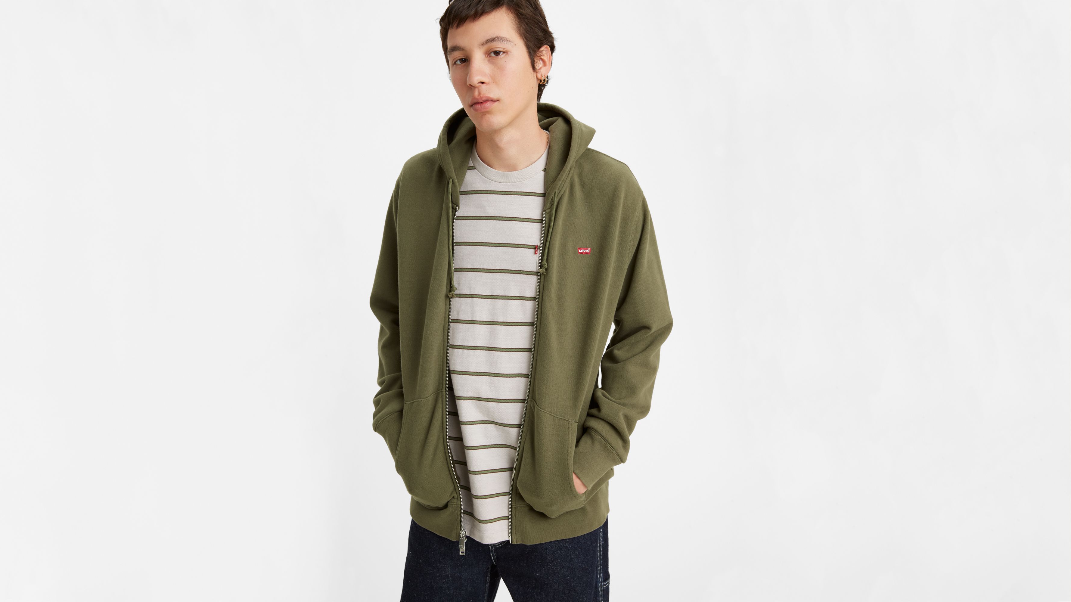 Levi zip discount up hoodie mens