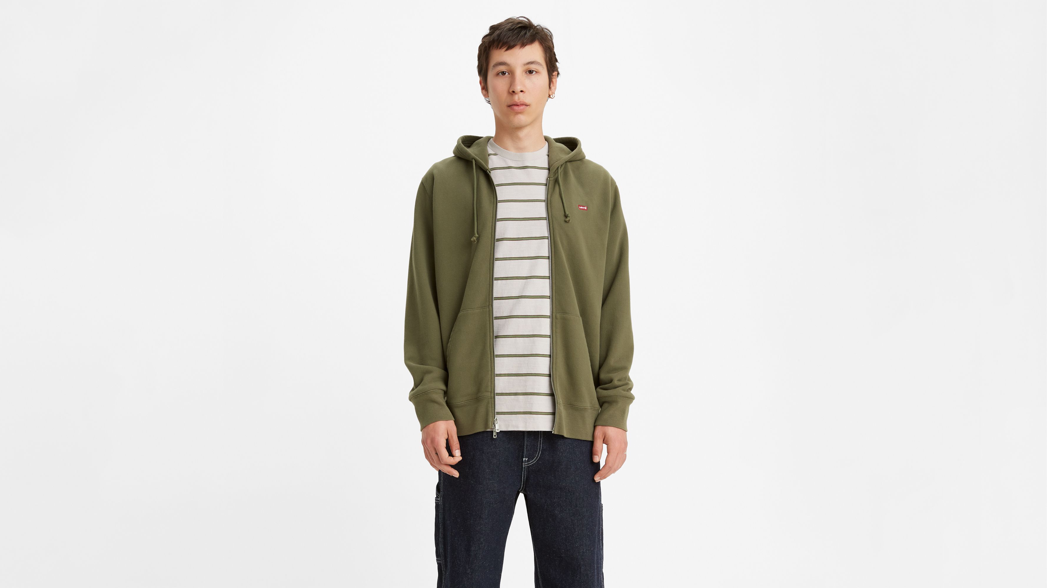 New Original Zip-up Hoodie - Green 