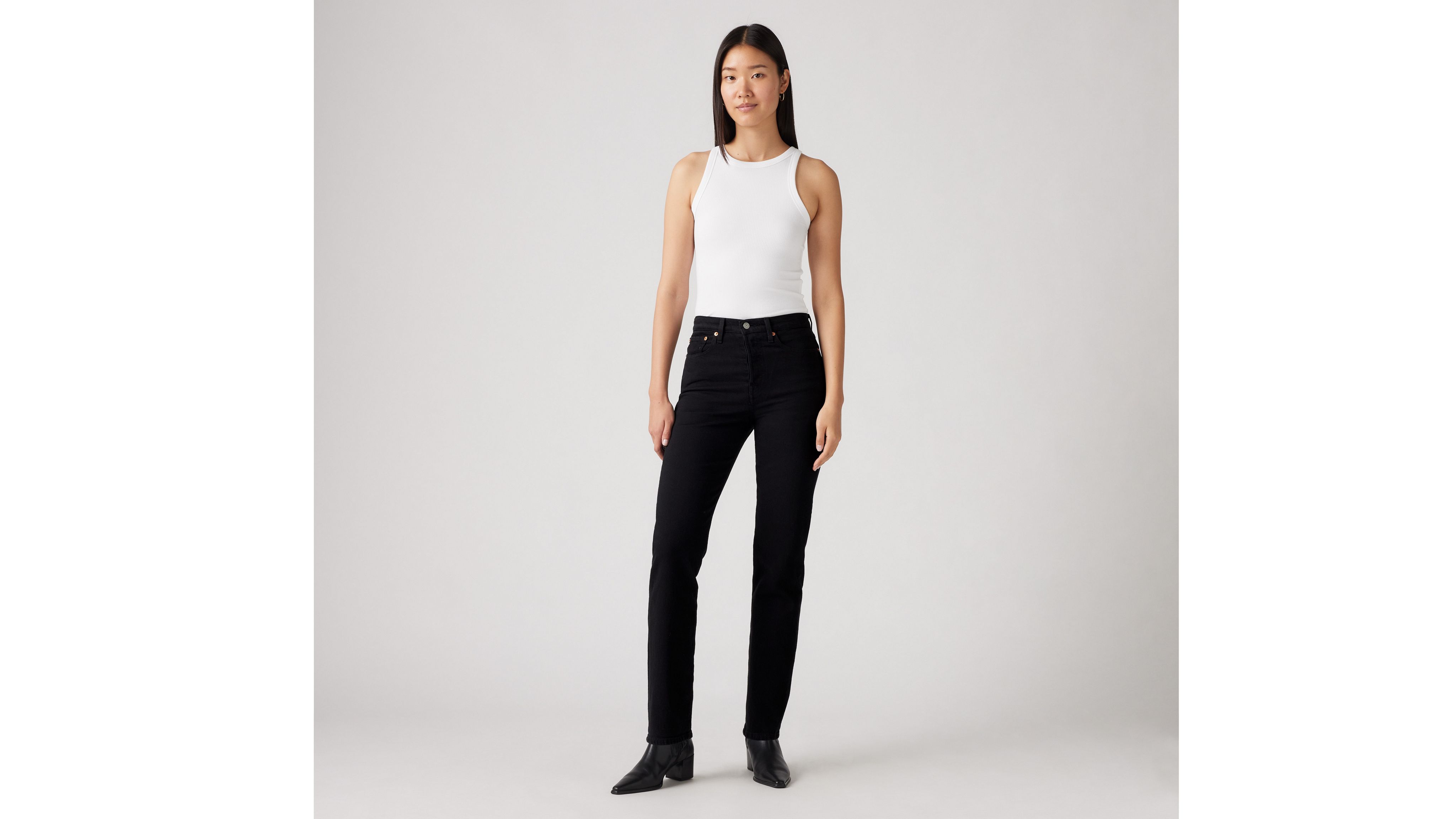 wedgie straight levi's black