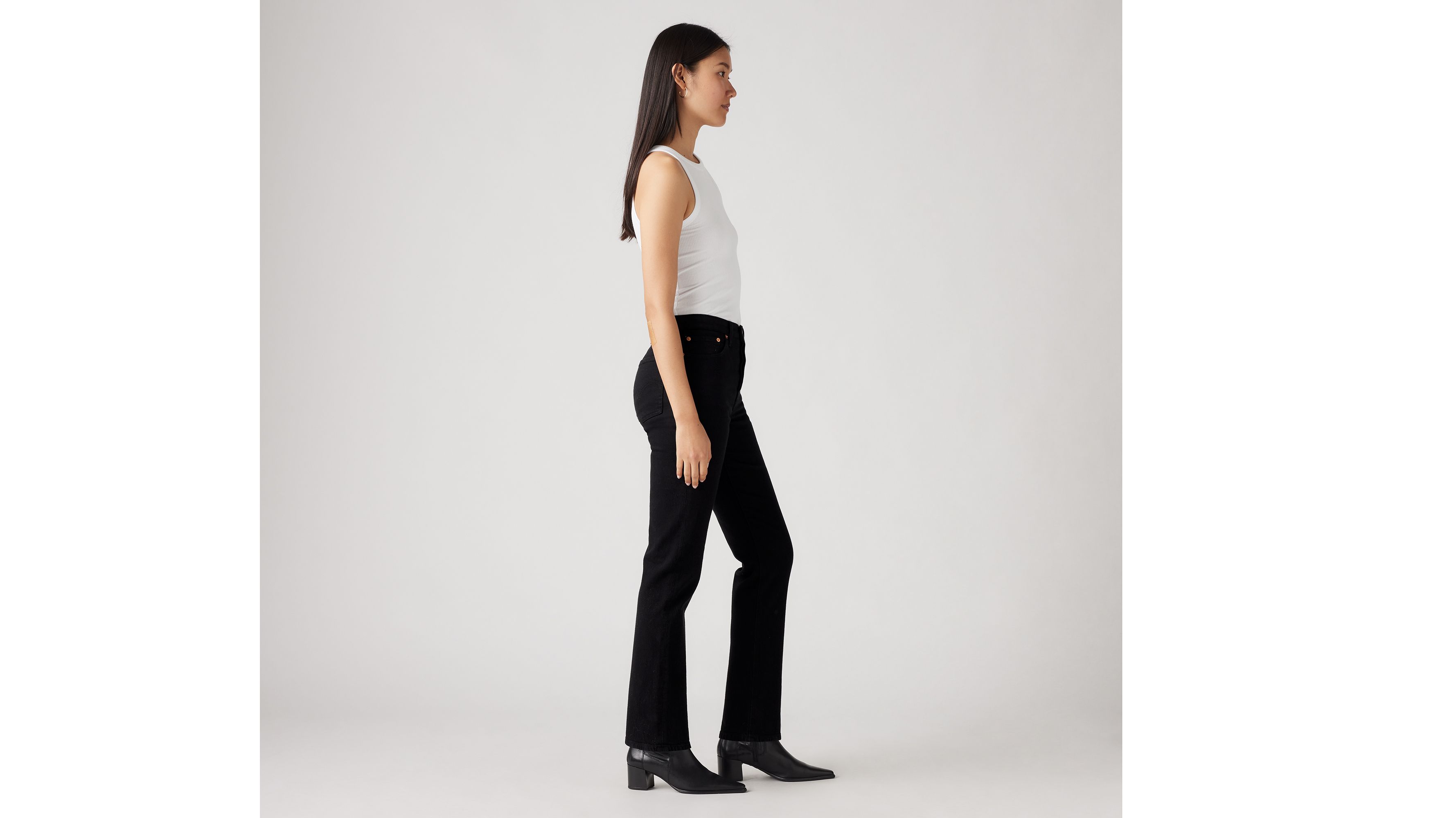 Levi's Wedgie Straight Jeans In Black Sprout