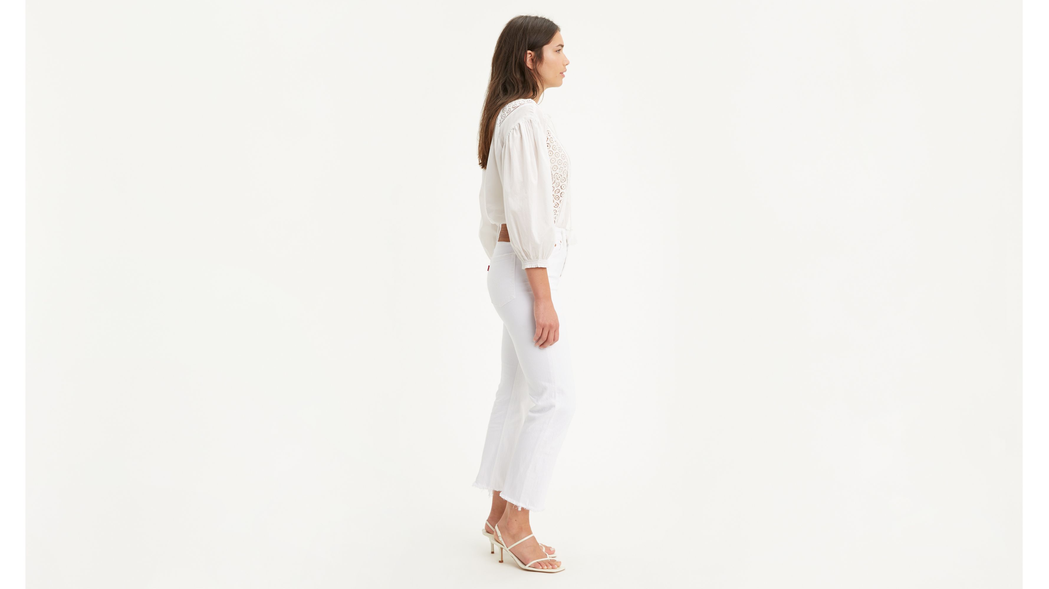 levi's wedgie fit white jeans