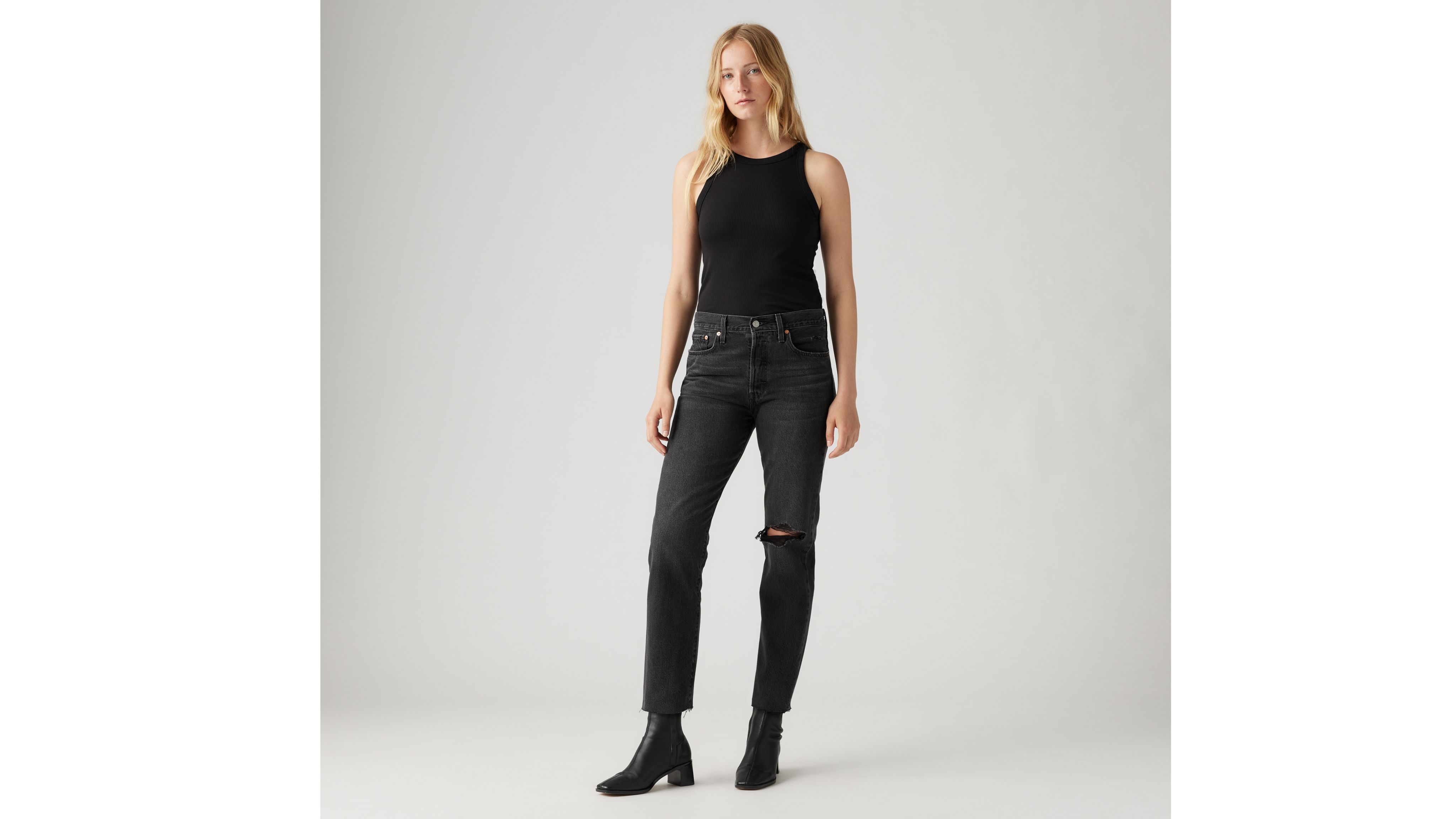 Wedgie Straight Jeans - Black