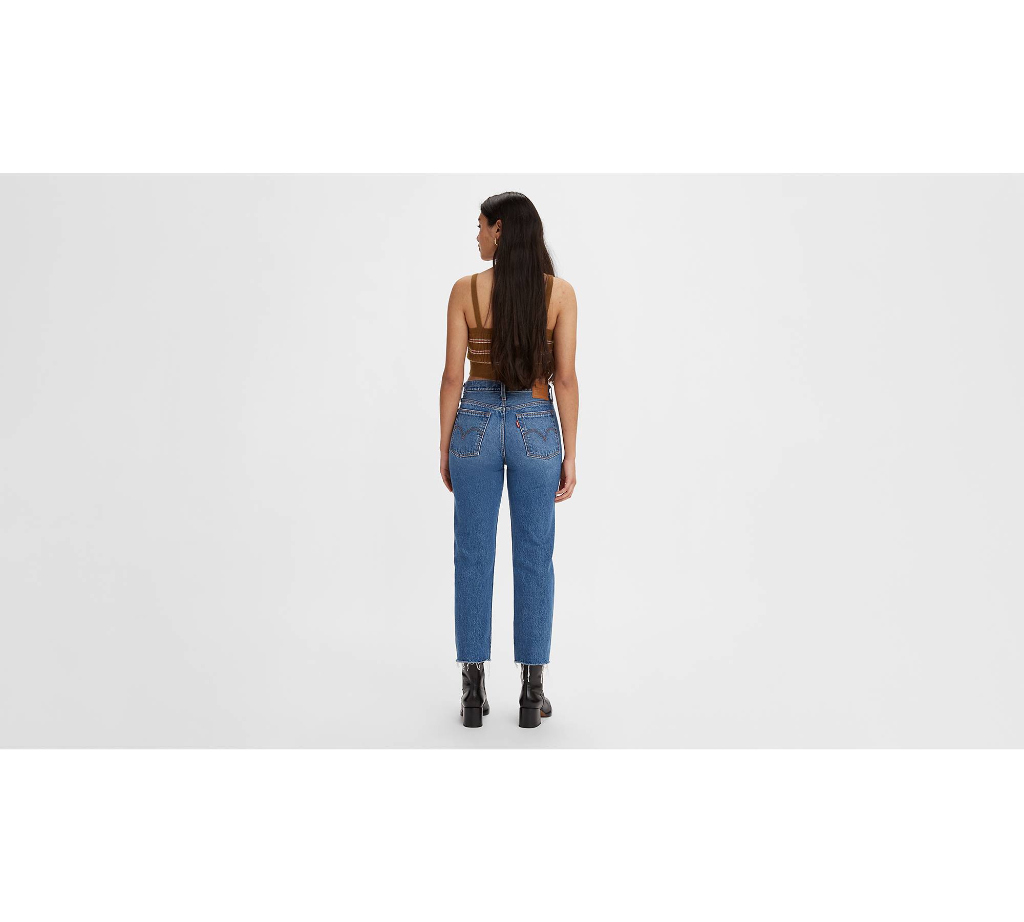Foto de Sexy woman body in jeans pants. The model is back. Great ass. do  Stock