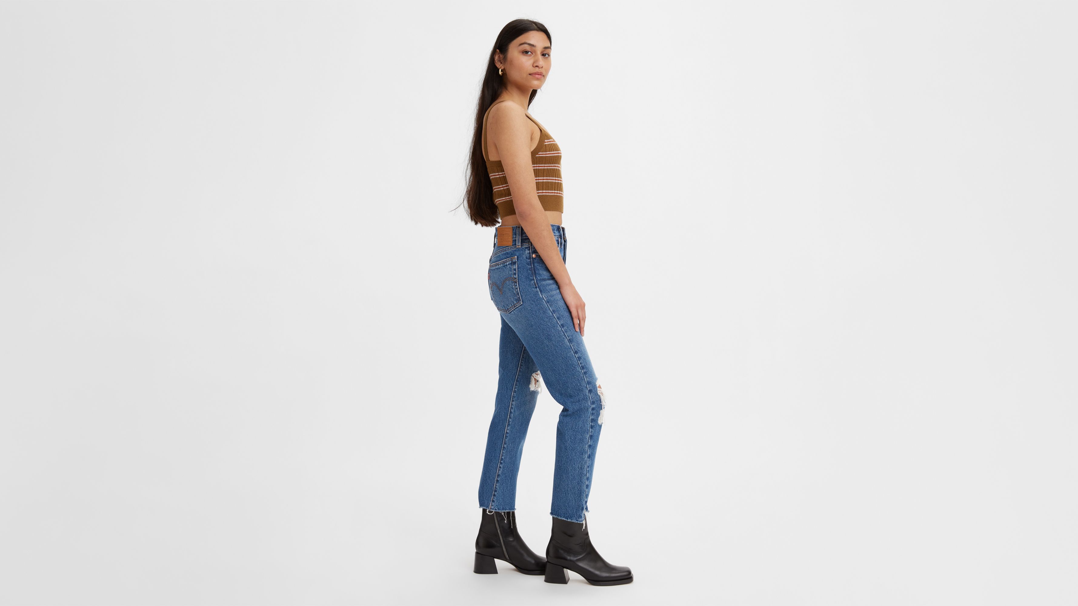 Levi's wedgie high rise 2024 jeans turn to stone